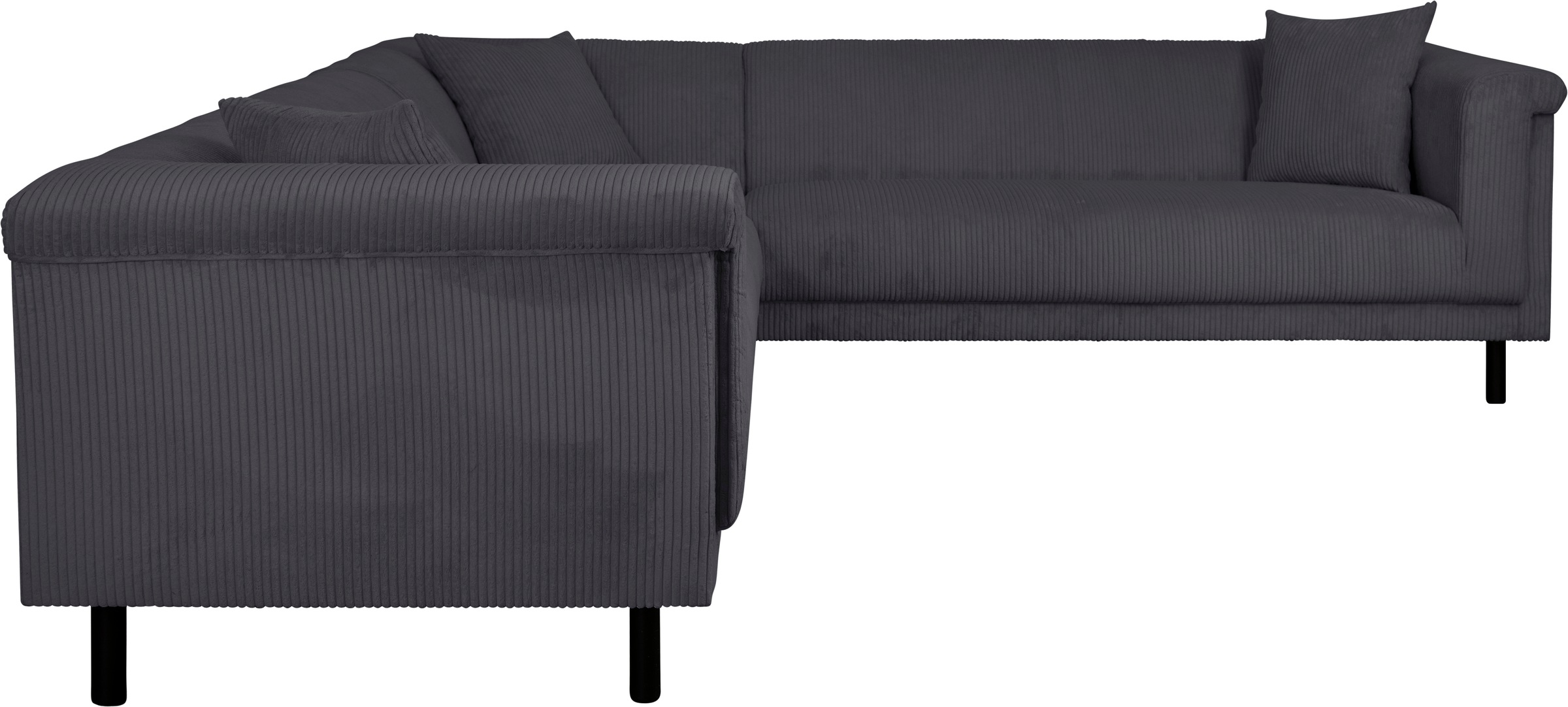 INOSIGN Ecksofa »AGNIA L-Form  B/T/H: 244/244/71 cm«, incl. Zierkissen, gleichschenklig, auch in Cord
