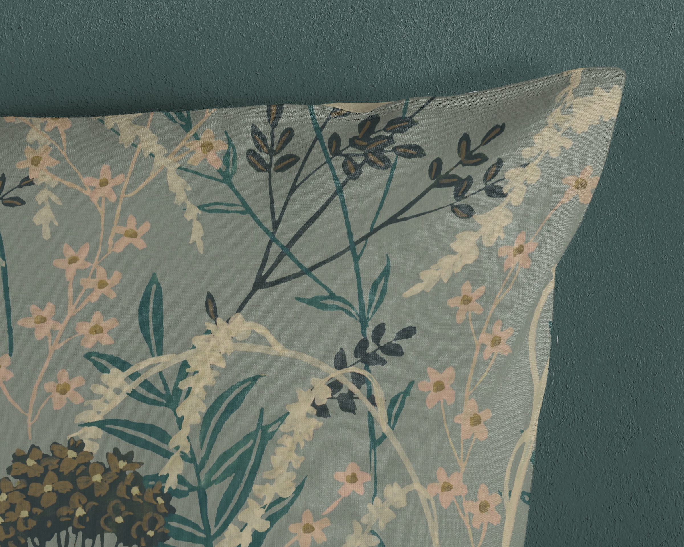 good morning Wendebettwäsche »Silve« 2 Stk. tlg. 100% Baumwolle, Renforcé, Reißverschluss, Wendeoptik, Blätter