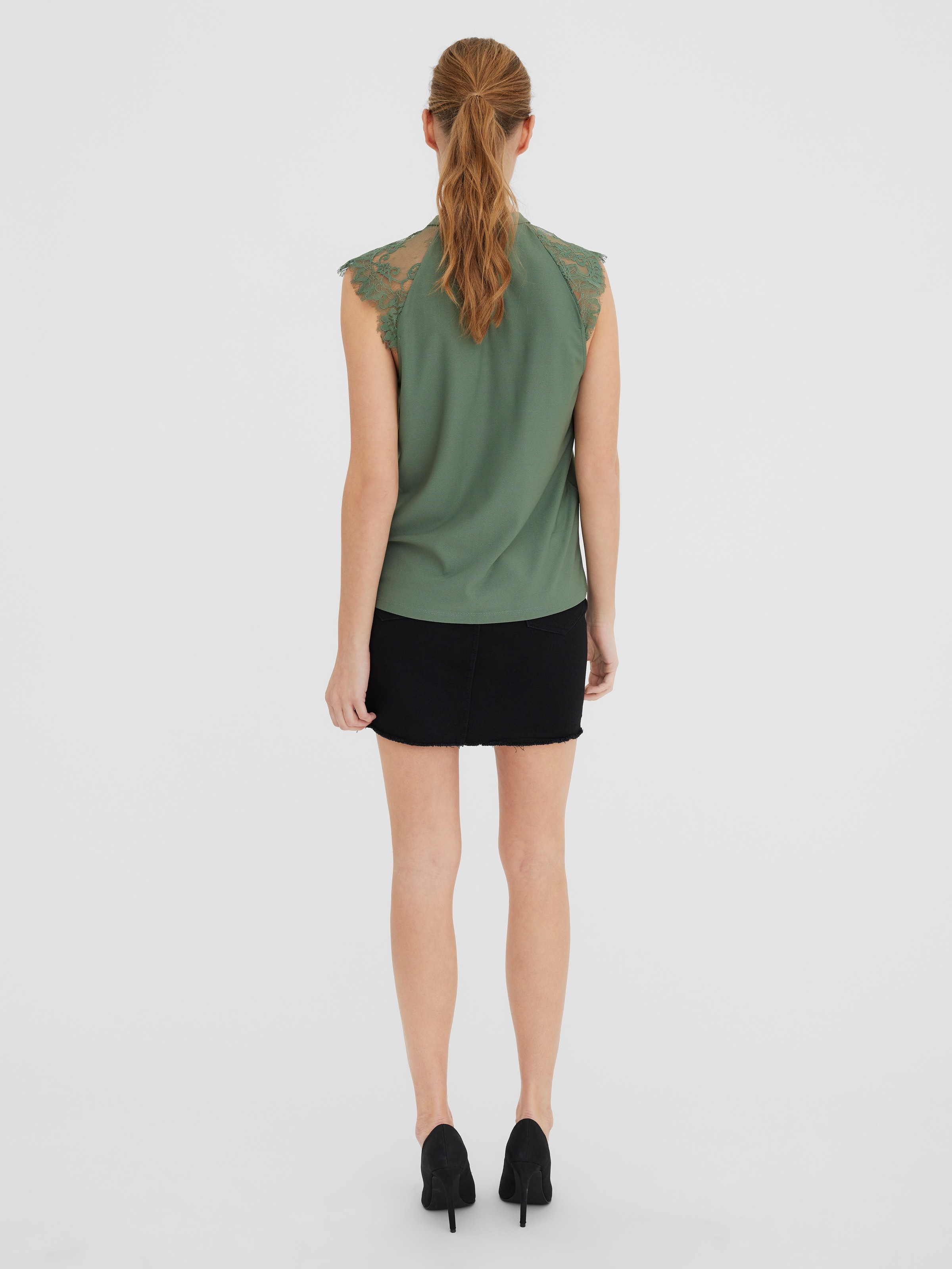 Vero Moda Spitzentop »VMMILLA SL LACE TEE«