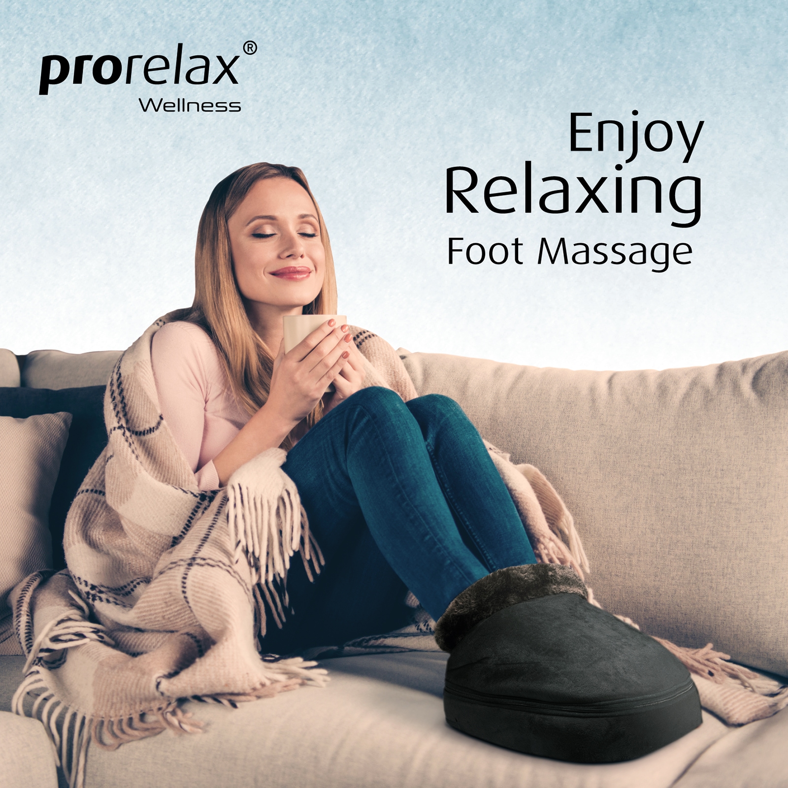 prorelax Shiatsu-Fußmassagegerät »121198 2 in 1 Massagegerät«, (2 tlg.), Mit zuschaltbarer Wärme