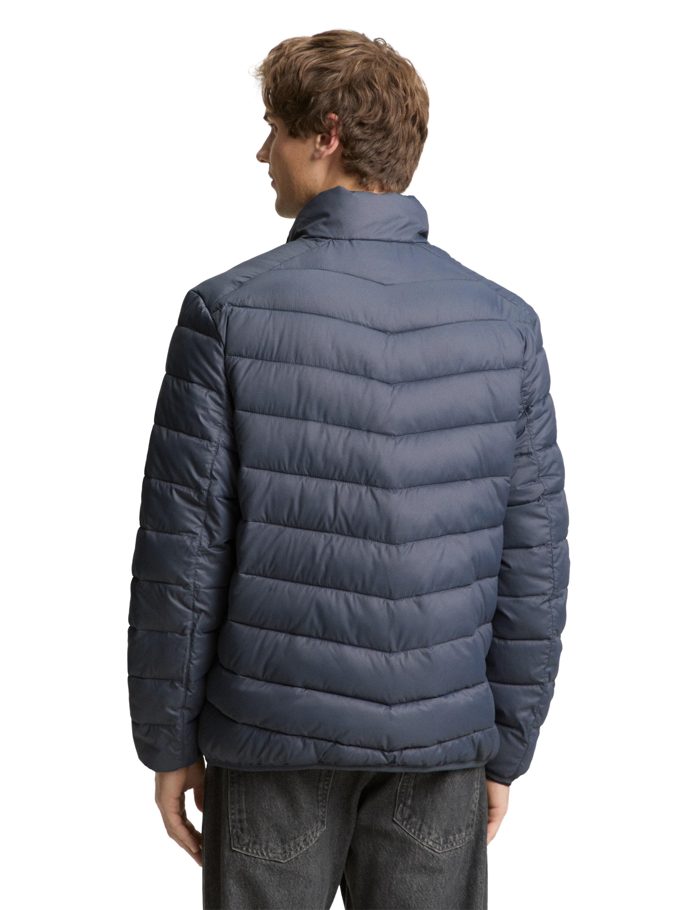 TOM TAILOR Denim Steppjacke ohne Kapuze mit Stehkragen