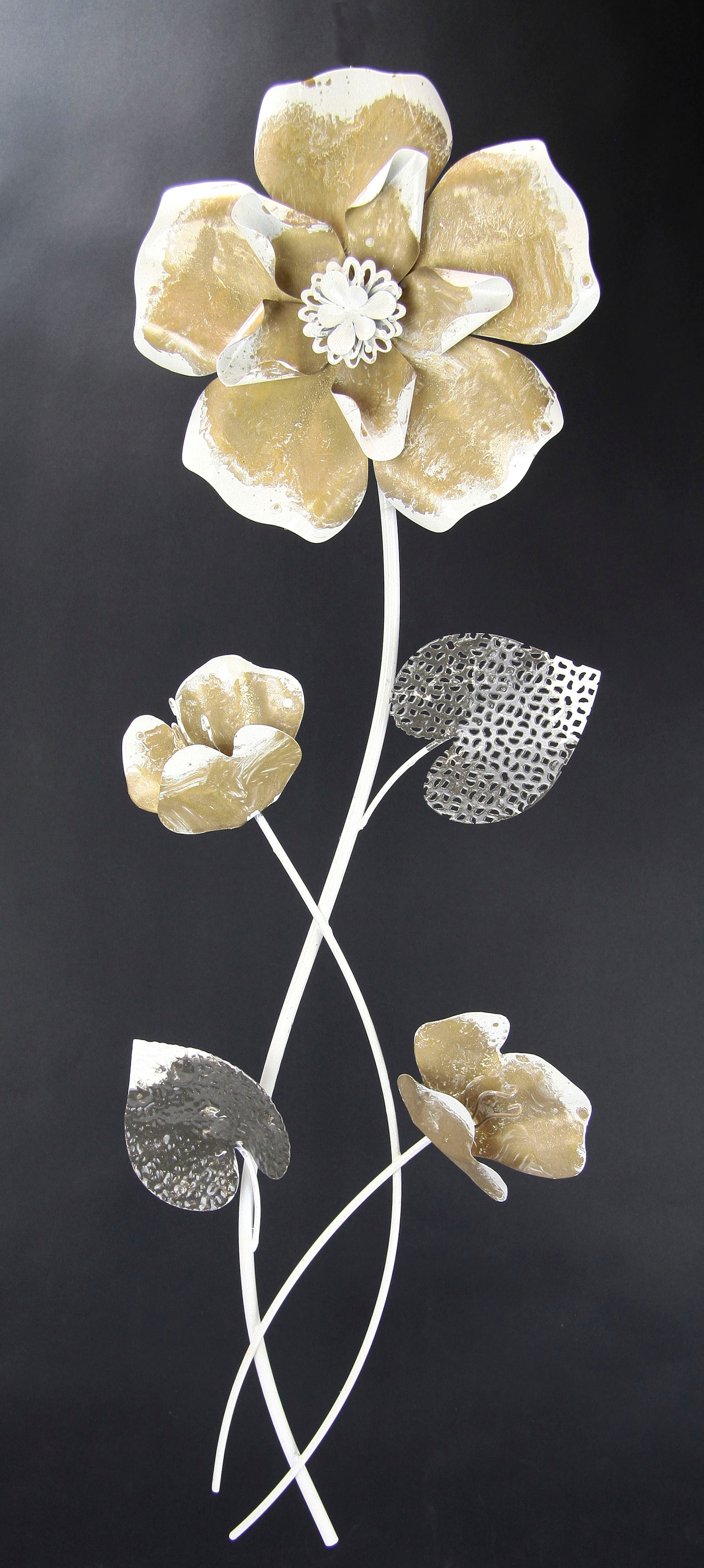 I.GE.A. Wandbild »Metallbild Blumen«, Wanddeko, Metall, Wandskulptur online  bestellen