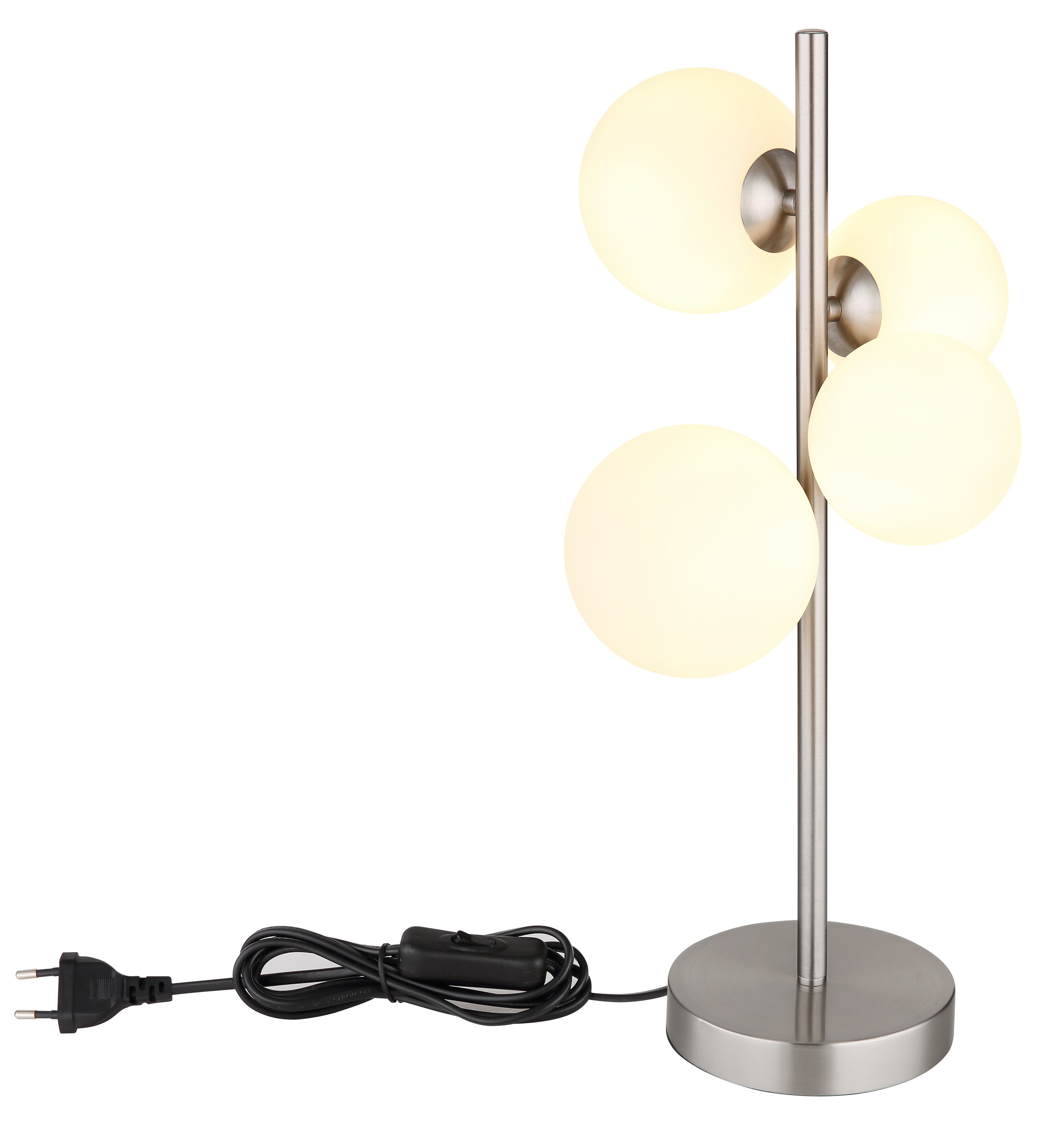 GLOBO LIGHTING Tischleuchte »RIHA«, Leuchtmittel G9 | Leuchtmittel wechselbar, Tischlampe/Glas opal/modern/Wohnzimmer/Schlafzimmer
