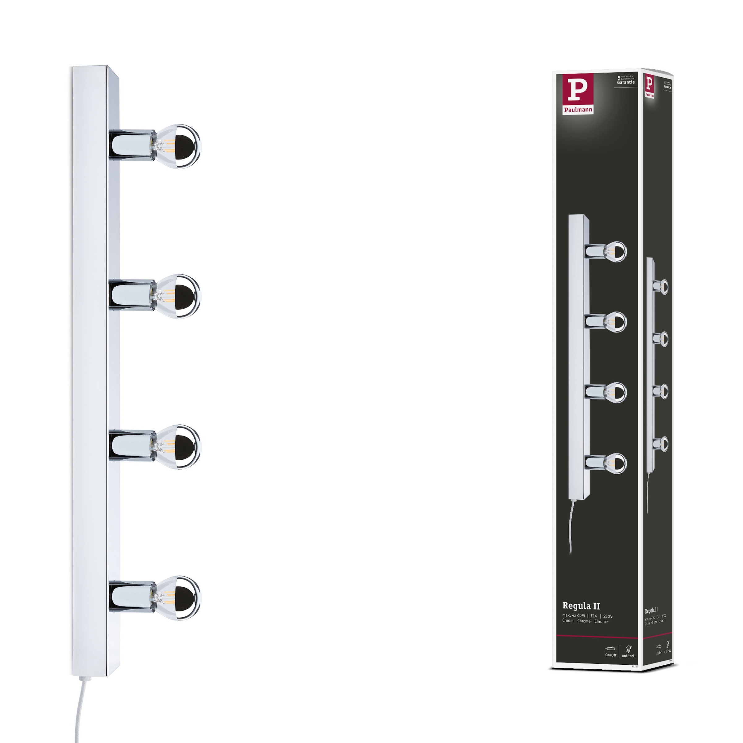 Paulmann Spiegelleuchte »Spiegelleuchte E14 230V max. 4x40W dimmbar«, 4 flammig, Leuchtmittel E14 | ohne Leuchtmittel