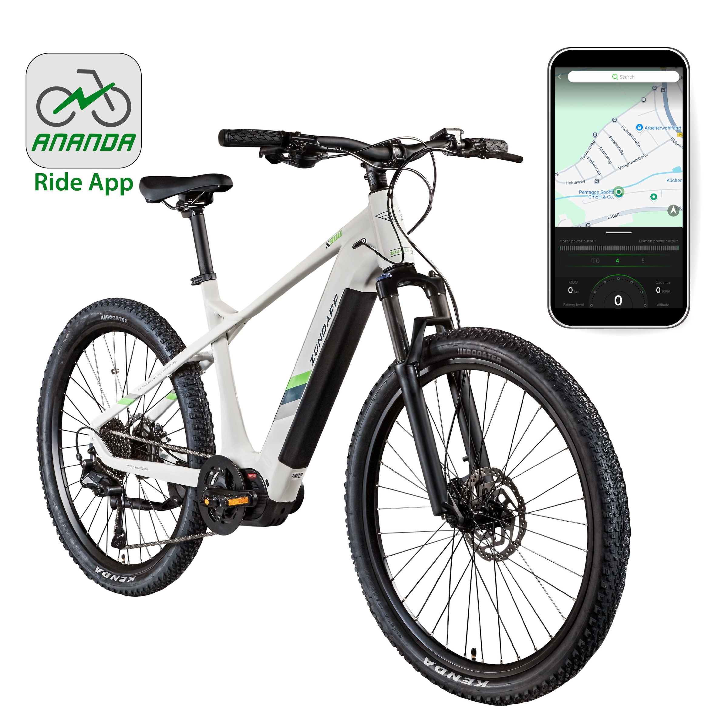 Zündapp »X900« 10 Gang Shimano Cues U6020 SGS Schaltwerk Kettenschaltung Mittelmotor 250 W Pedelec, Elektrofahrrad für Damen und Herren, MTB