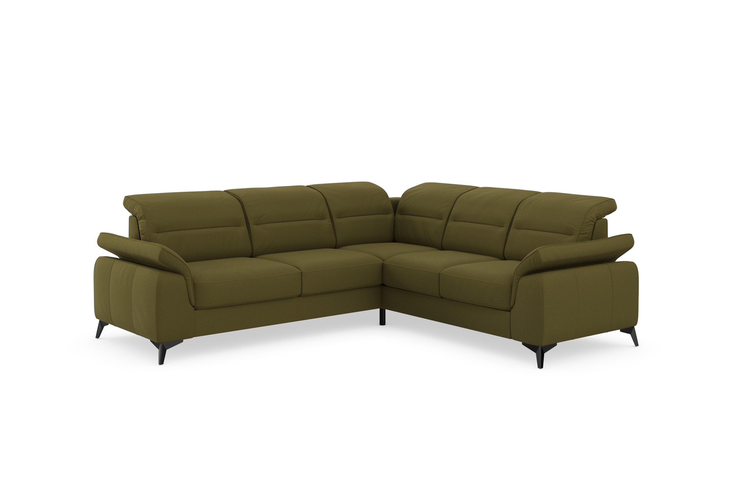 sit&more Ecksofa »Sinatra L-Form«, optinal mit Kopfteilverstellung und Armteilfunktion, Metallfüße