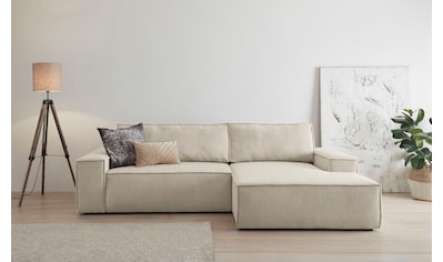 Ecksofa SHERWOOD Schlafsofa, mit Bettkasten, Cord-Bezug