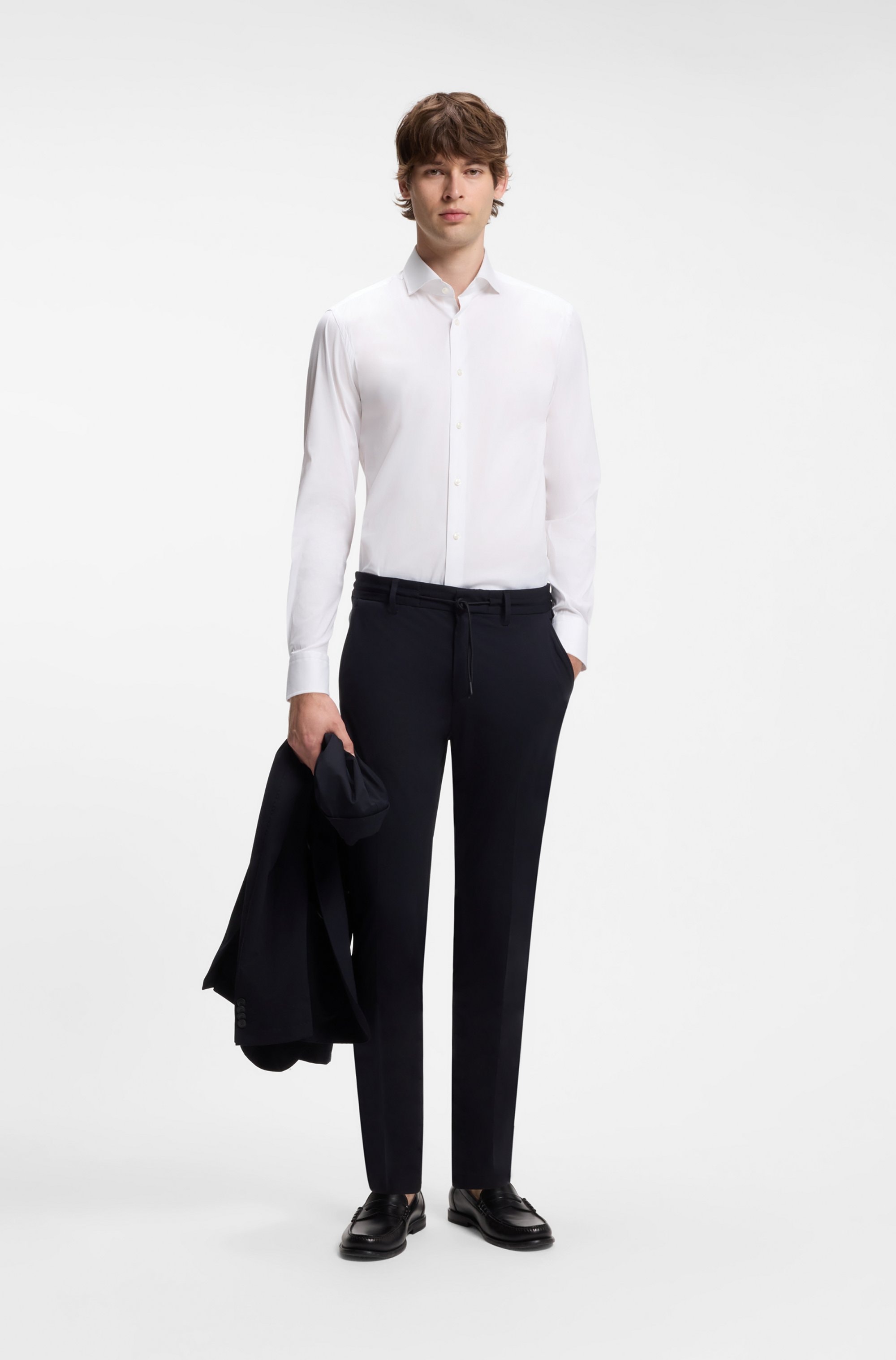 BOSS Businesshemd Slim-Fit, Stretch-Baumwollmix, bügelleicht
