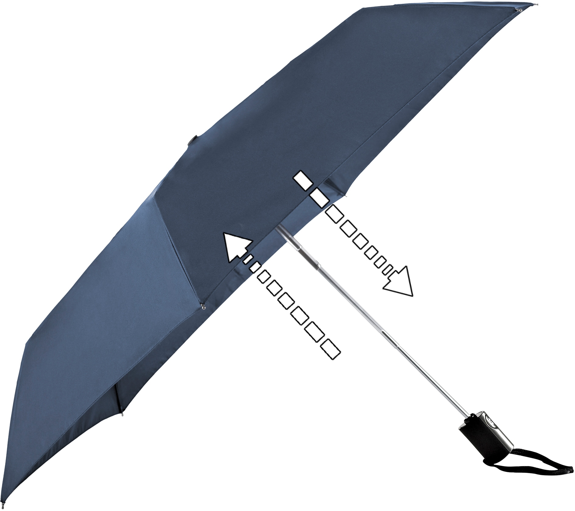EuroSCHIRM® Taschenregenschirm »Automatik 3224, marineblau«, extra flach  und leicht bequem kaufen