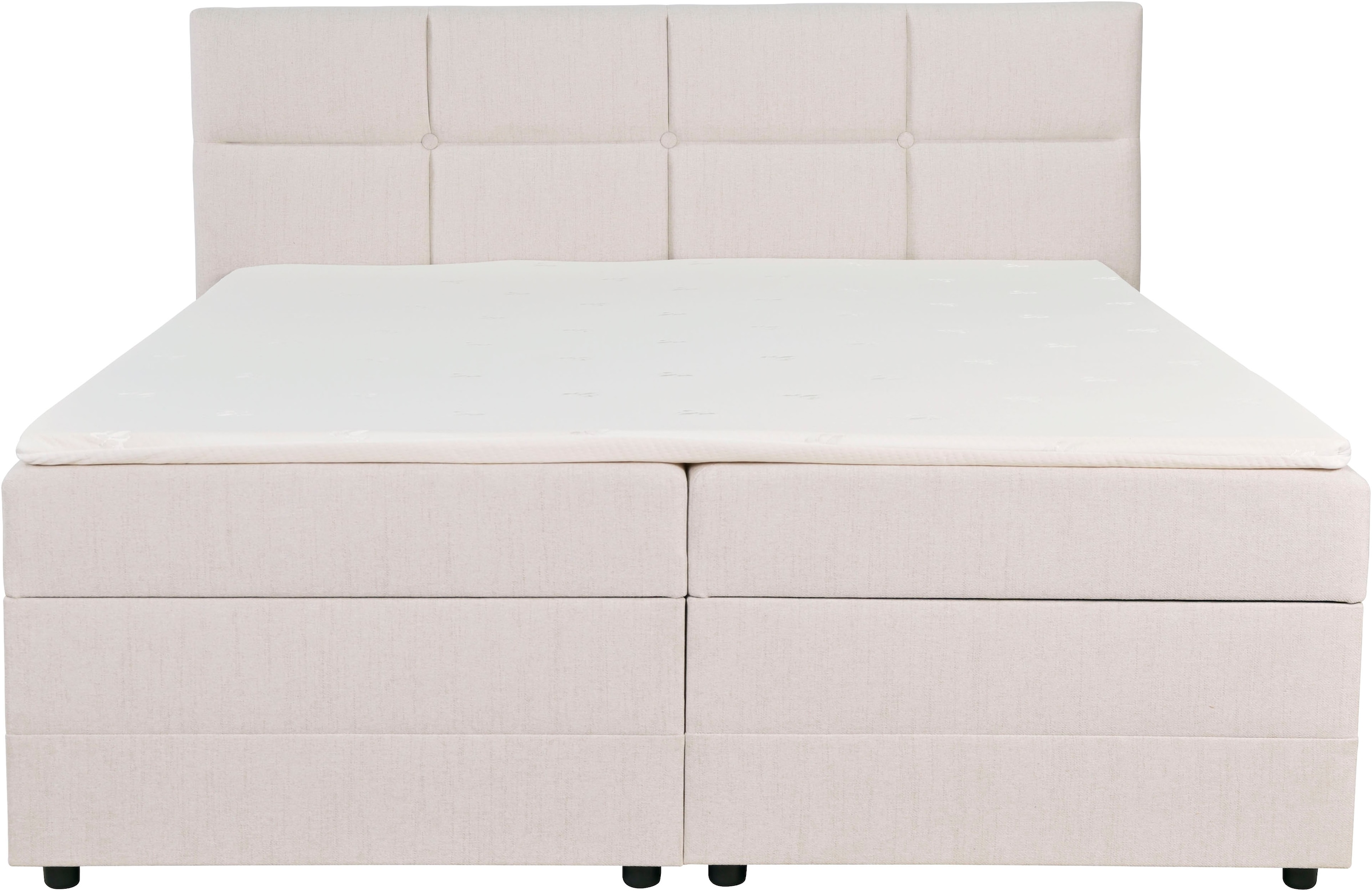 INOSIGN Boxbett »Fillmore inkl. Bettkasten, Liegefläche 180x200 cm, in Boxspring-Optik«, inkl. Topper, erhältlich in verschiedenen Farben