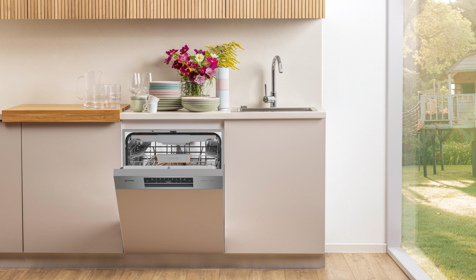 GORENJE teilintegrierbarer Geschirrspüler »GI673A92X« 9,4 l 16 Maßgedecke TotalDry - auto. Türöffnung