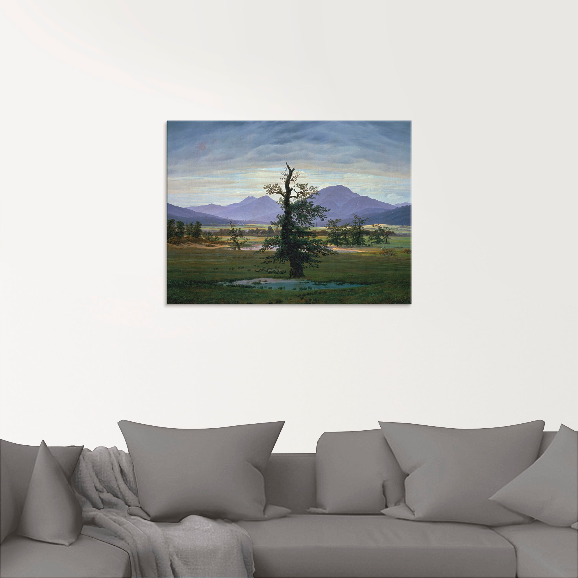 Artland Glasbild »Der einsame Baum«, Wiesen & Bäume, (1 St.), in verschiedenen Größen
