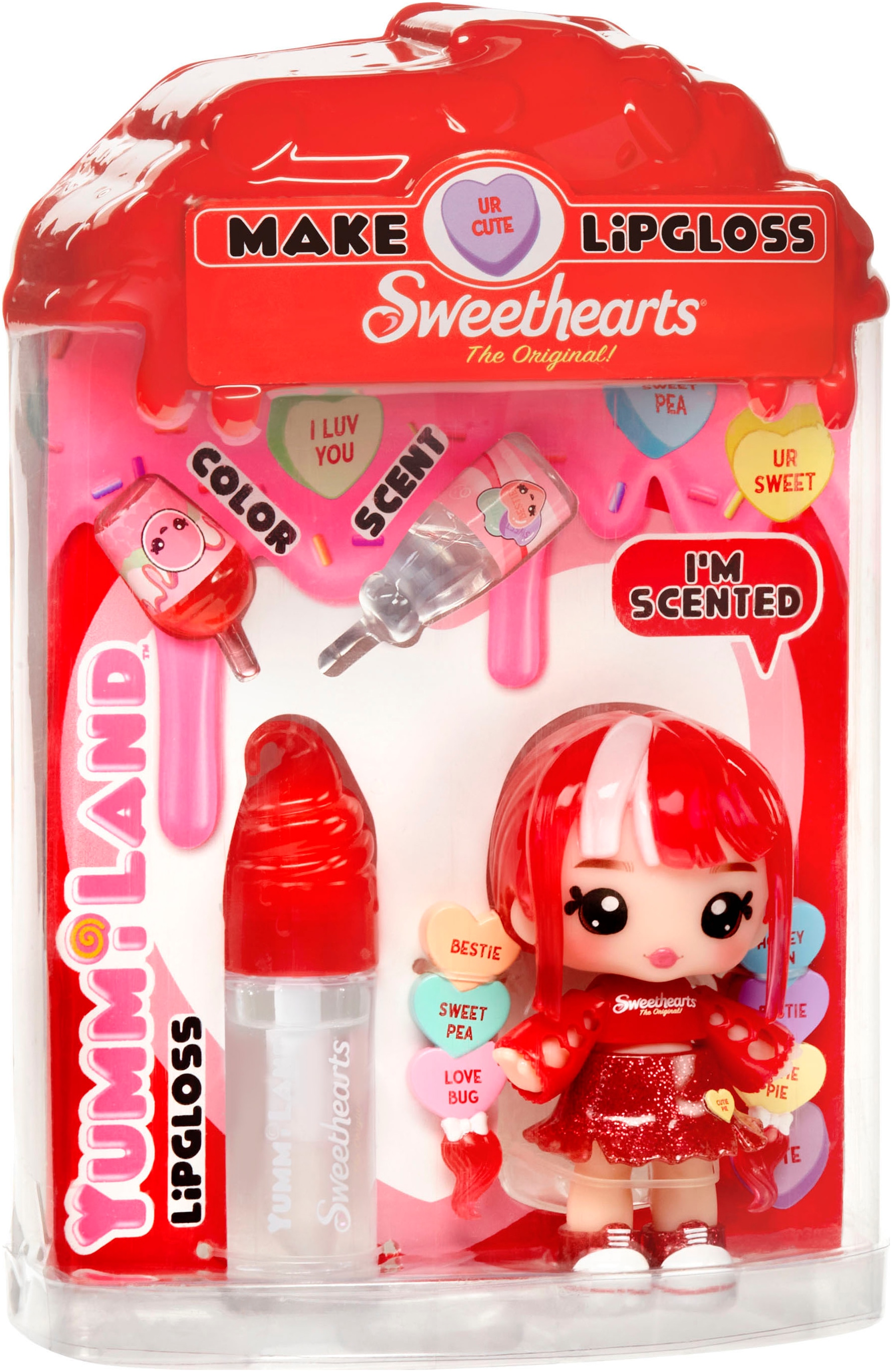 YUMMILAND Minipuppe »Yummiland Sweet Lip Gloss-Ruby Hearts« inklusive Schlüsselanhänger