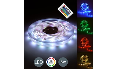 LED Stripe, RGB-LED Flexband 5 Meter, inkl. 150 x RGB-LED je 0,16 Watt, Gesamtwatt 24...