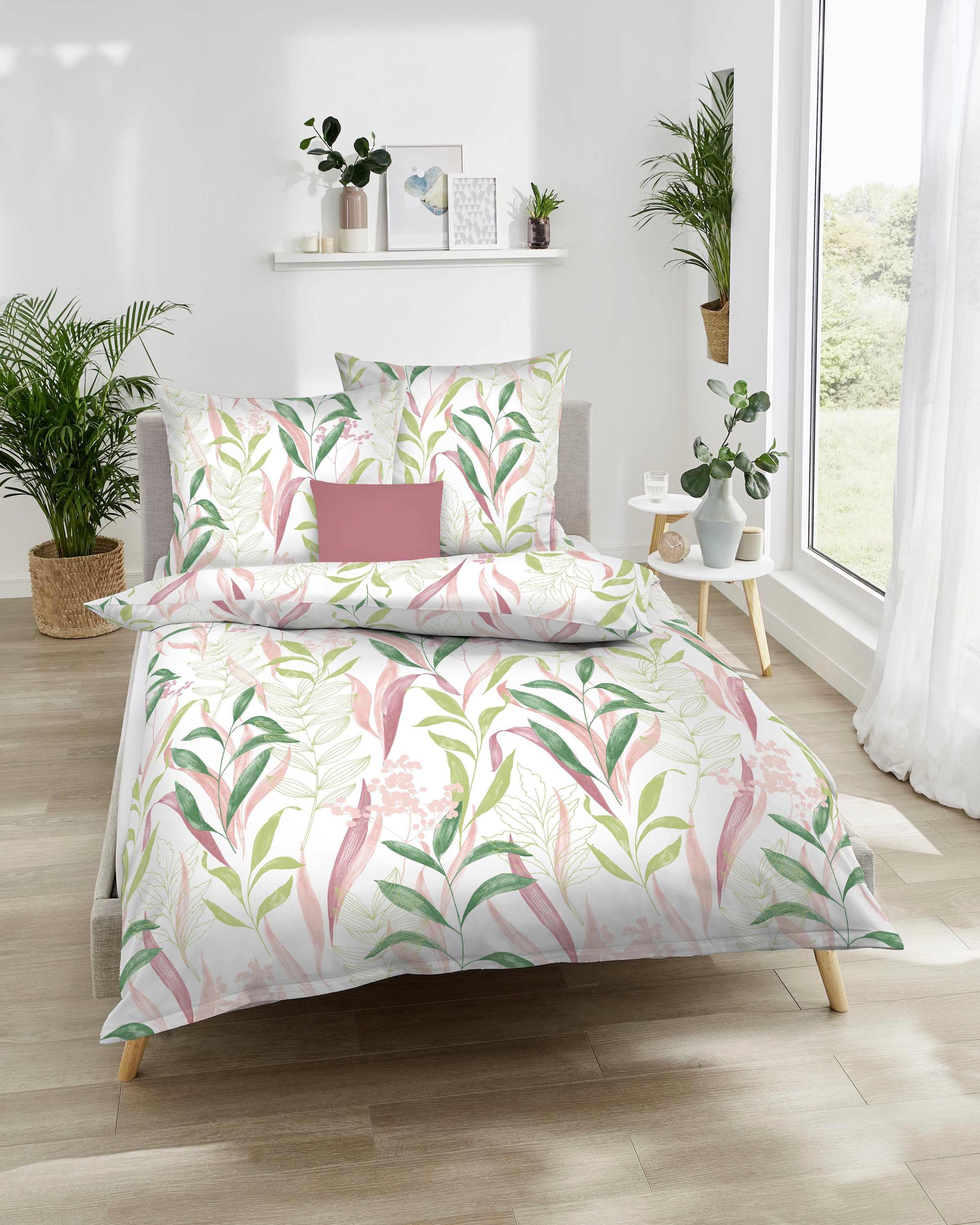 Kaeppel Bettwäsche »Fresh Leaves« 2 Stk. tlg. Mit Blättern günstig online kaufen