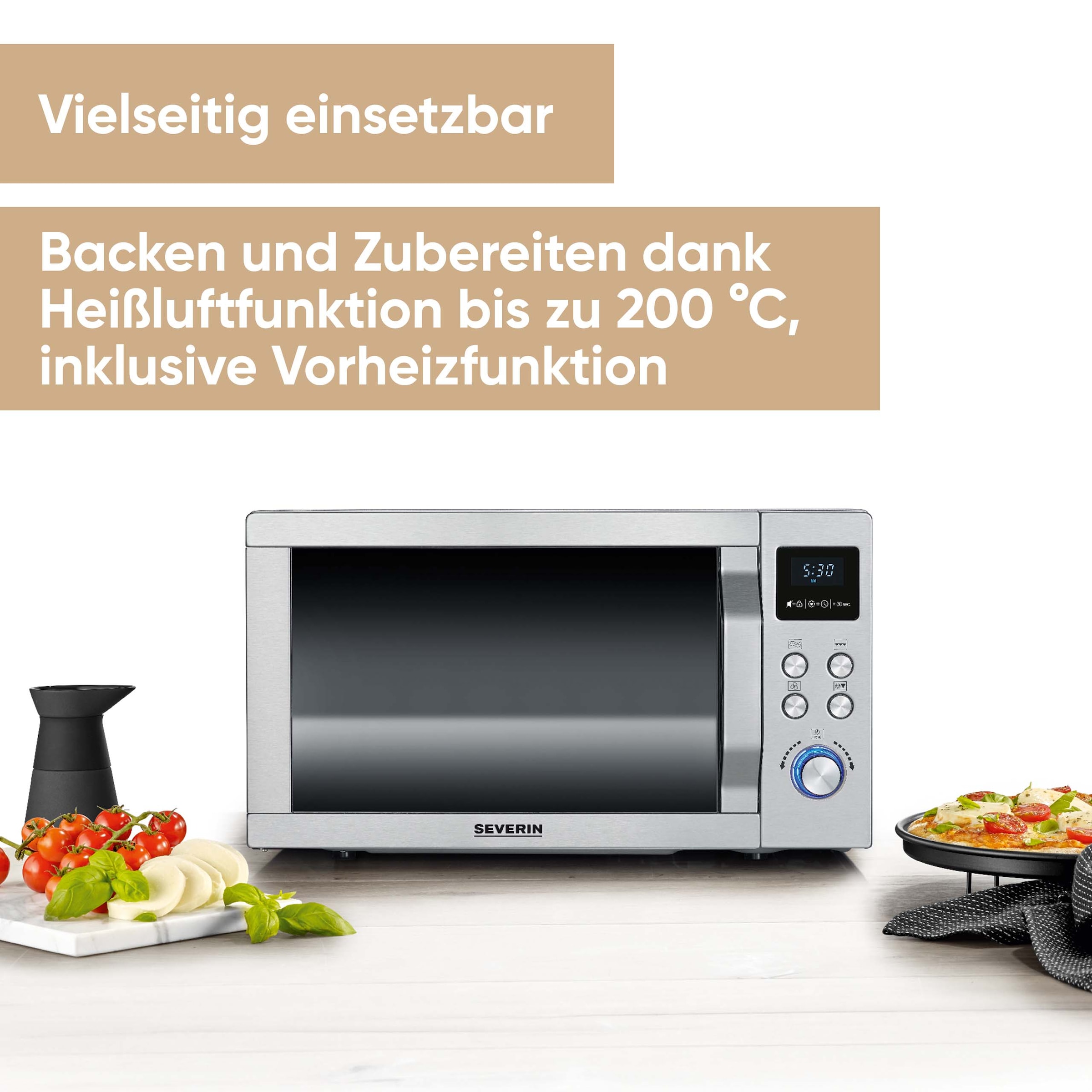 Severin Mikrowelle »MW 7774« Grill | Heißluft | Mikrowelle mit Grill- und Heißluftfunktion 3-in-1