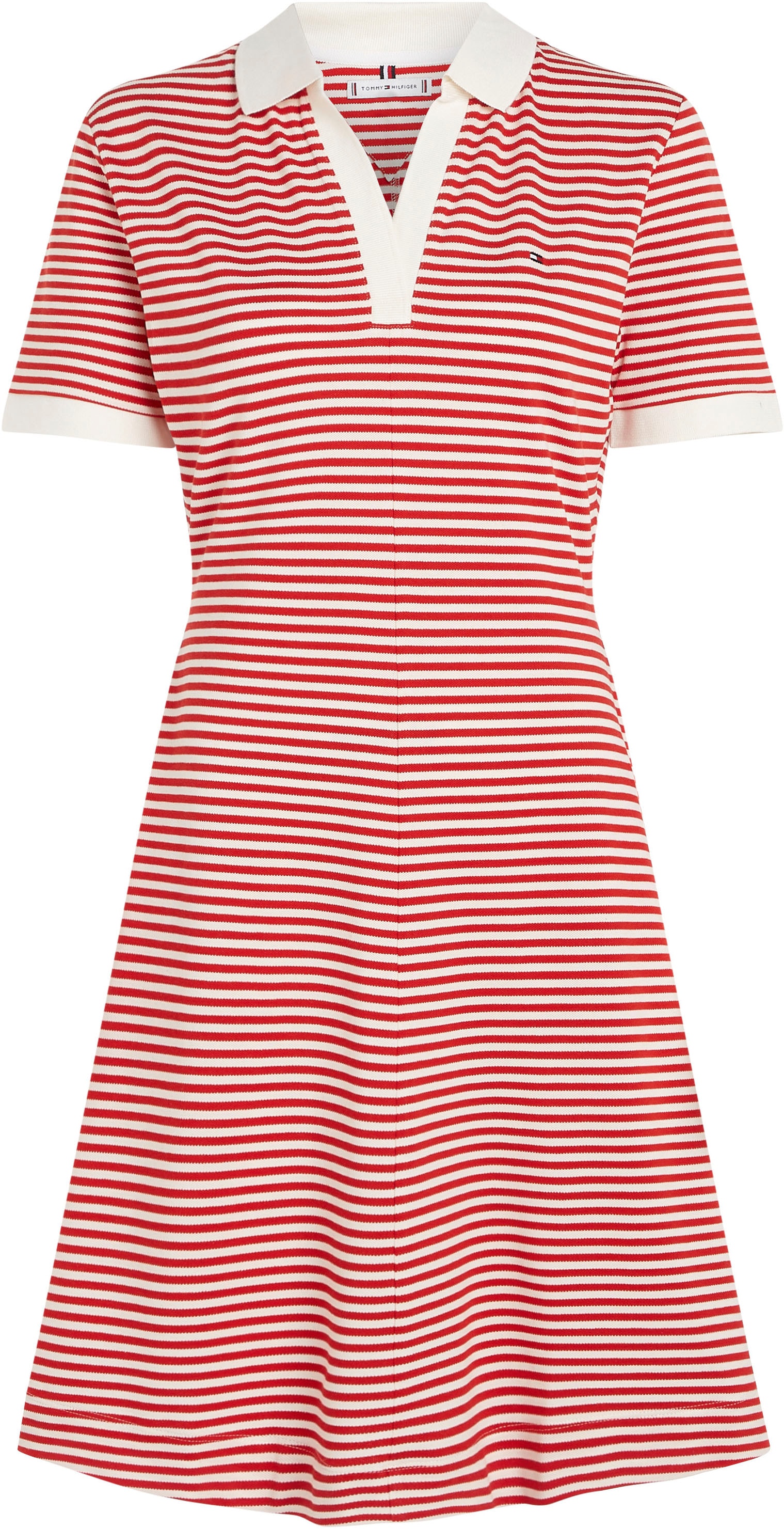 Tommy Hilfiger Curve Polokleid »CRV OPEN PLACKET F&F LY POLO DRS«, Große Größen