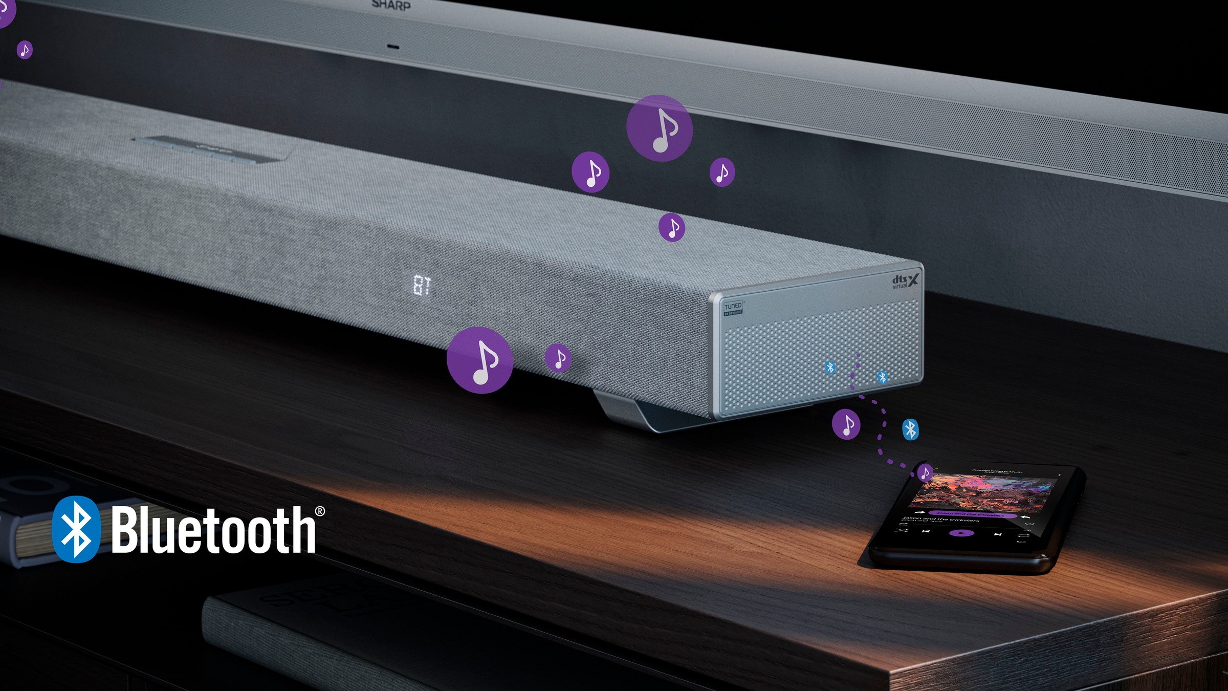 Sharp Soundbar »HT-SBW55121 5.1.2 Dolby Atmos®/DTS:X® mit Drahtlos-Subwoofer«