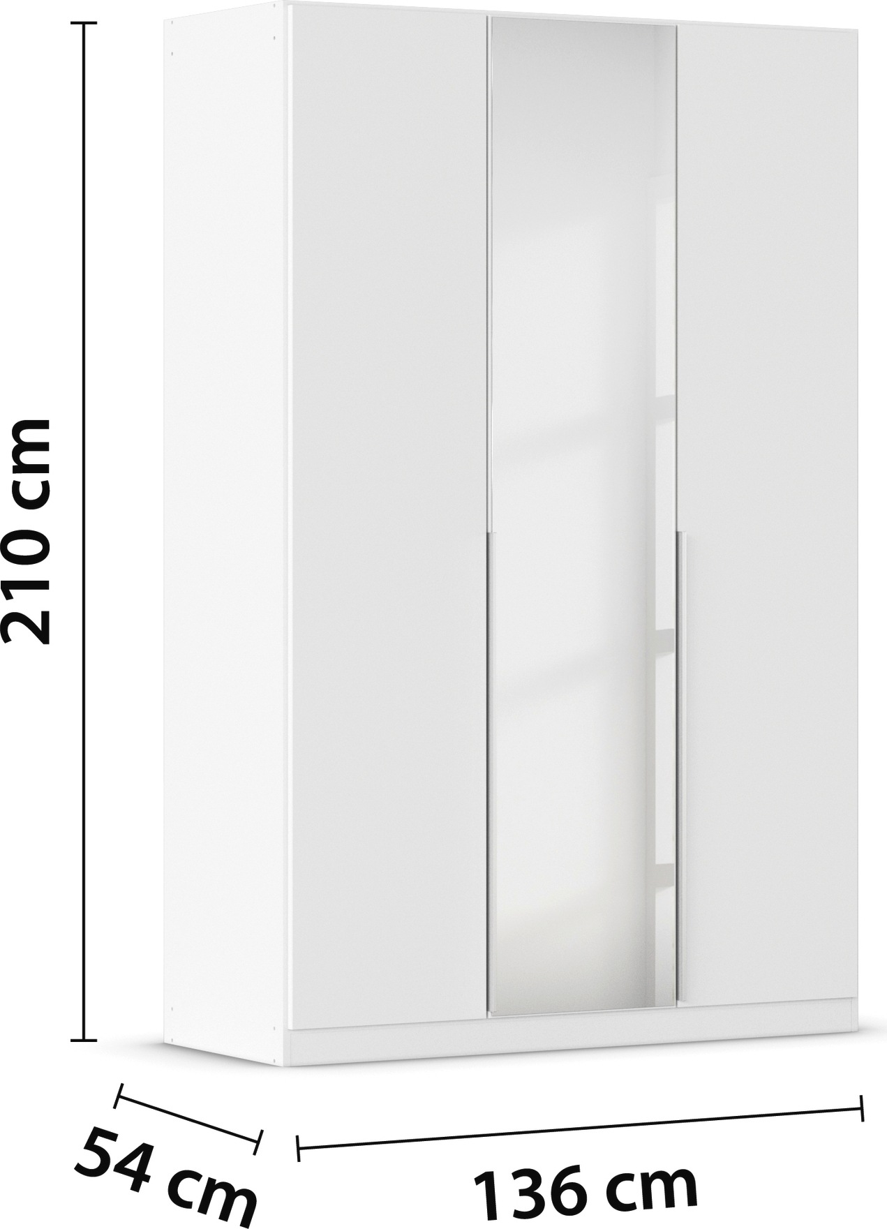 rauch Drehtürenschrank »Kleiderschrank Schrank Garderobe AGORDO mit Dekor- oder Hochglanzfront«, (in zwei Griff-Farben), durchdachte Innenausstattung, in 6 Breiten und 2 Höhen MADE IN GERMANY