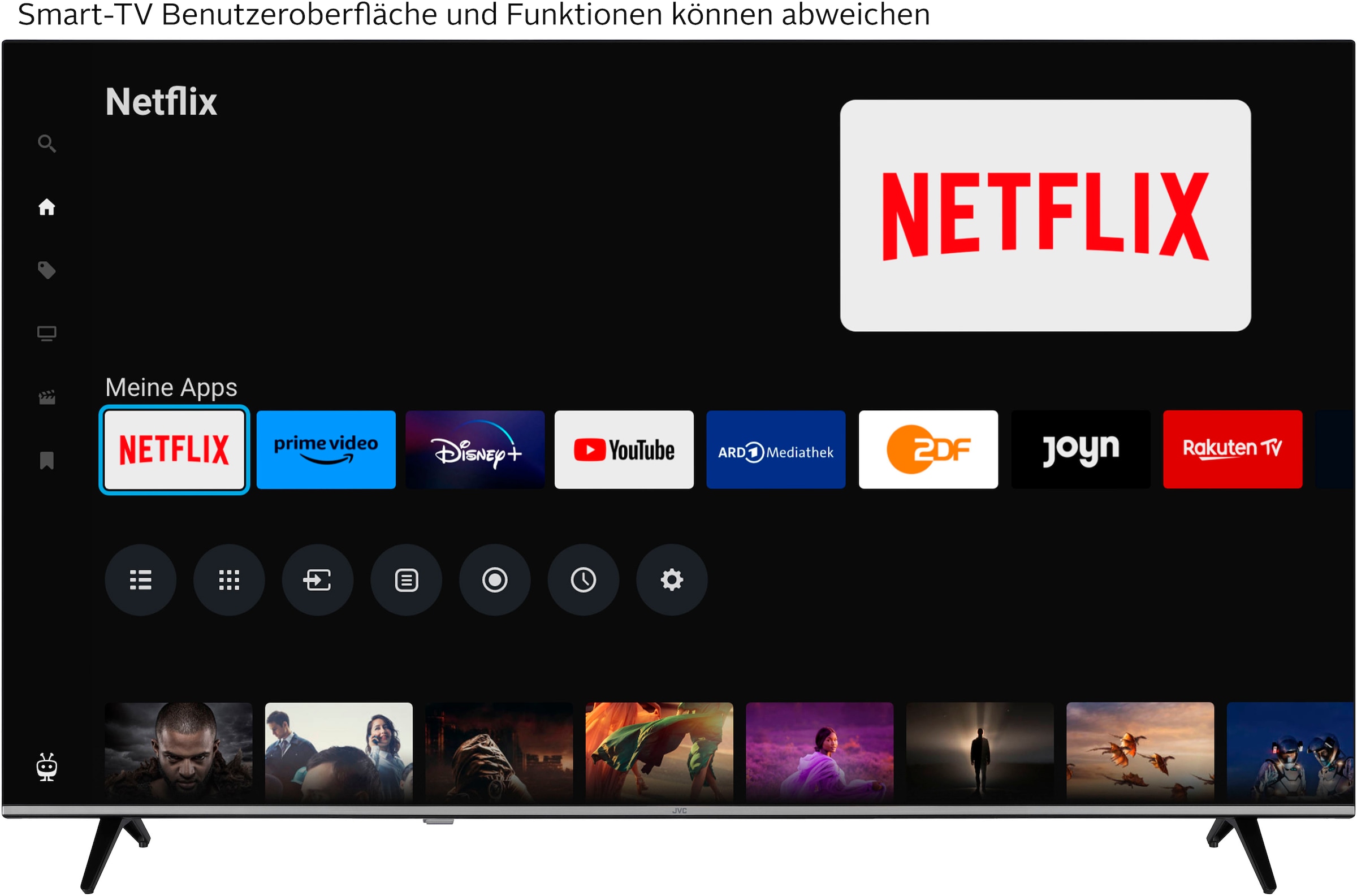 JVC DLED-Fernseher »LT-65VU7555«, 4K Ultra HD, Smart-TV
