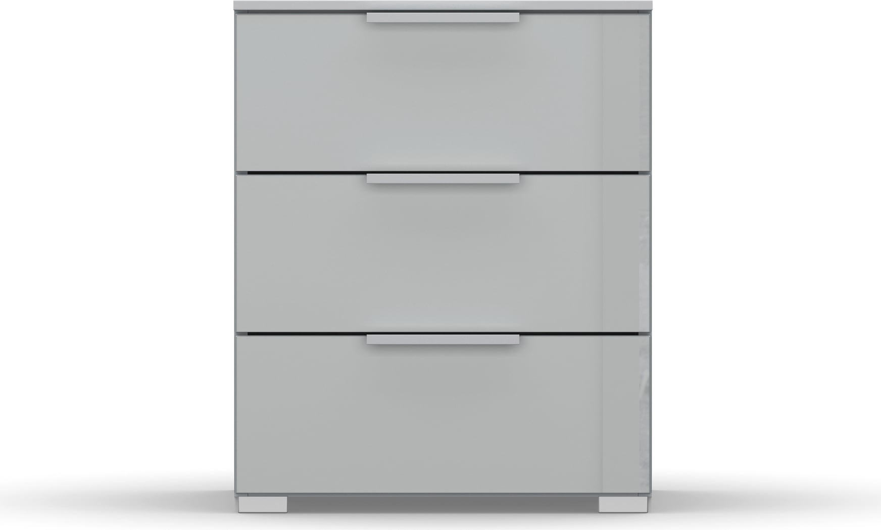 rauch Nachtkommode »Nachttisch Nachtkonsole Nachtschrank SKAT MERIDIAN« inkl. SOFT-CLOSE-FUNKTION,  mit 3 Schubladen mit Glasfront in elegantem Design MADE IN GERMANY