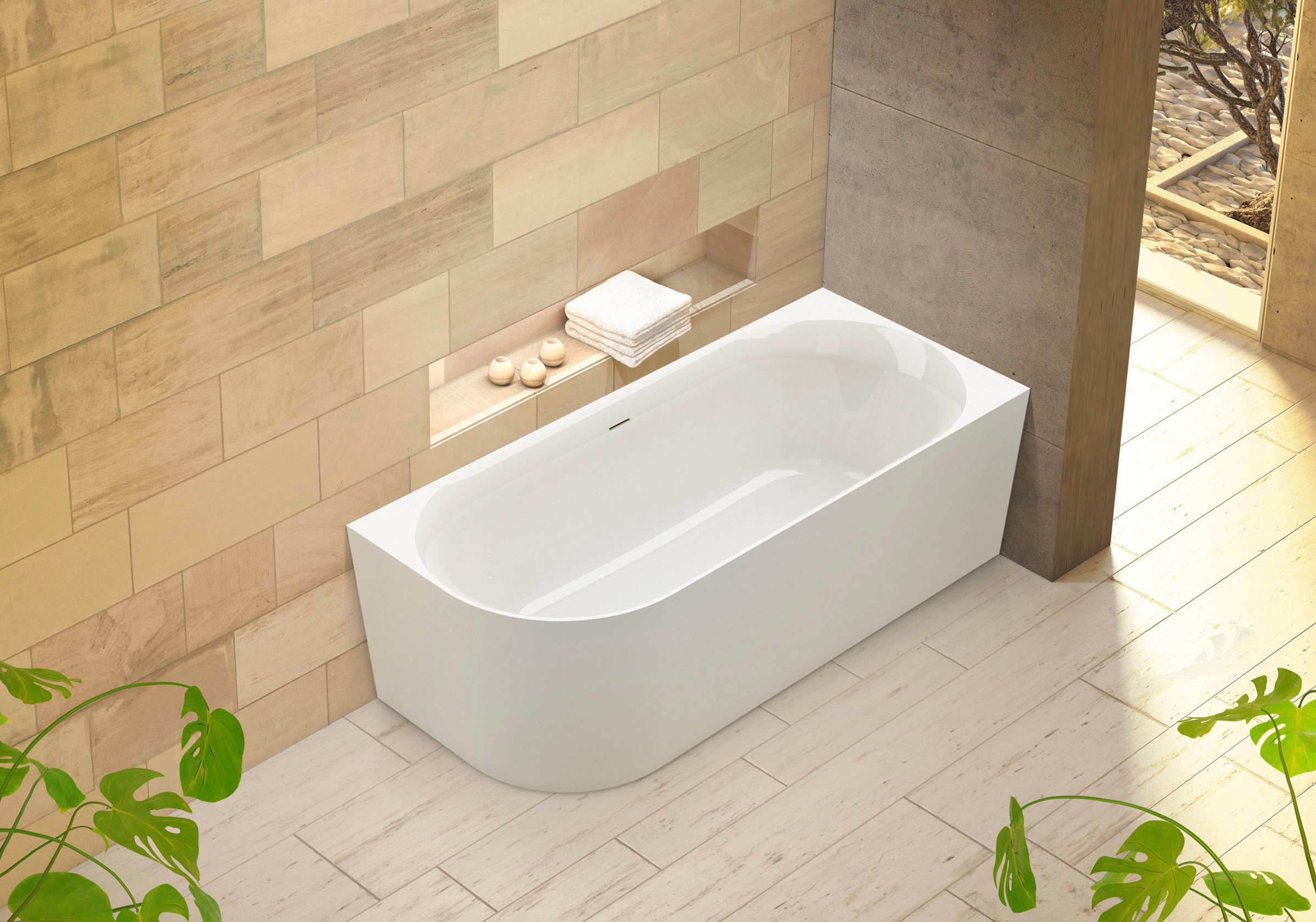 OTTOFOND Badewanne »Mince Corner links 180 cm weiß« Höhe 60 cm ergonomisch günstig online kaufen