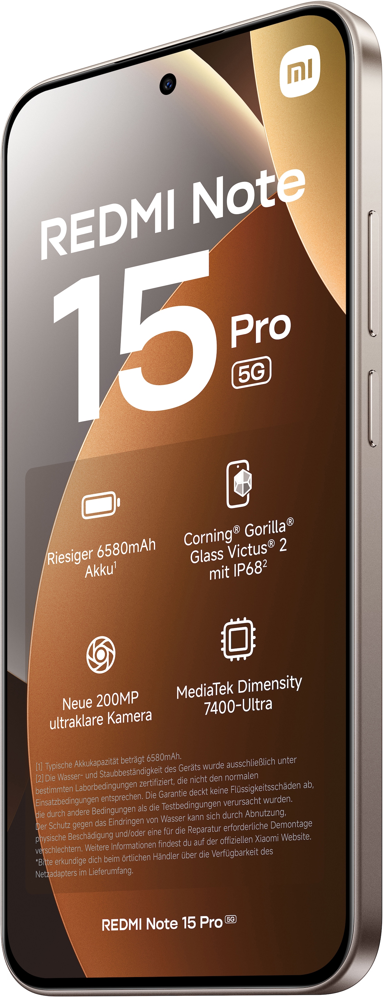 Xiaomi Smartphone »Redmi Note 15 Pro 5G 8+256« Titanium