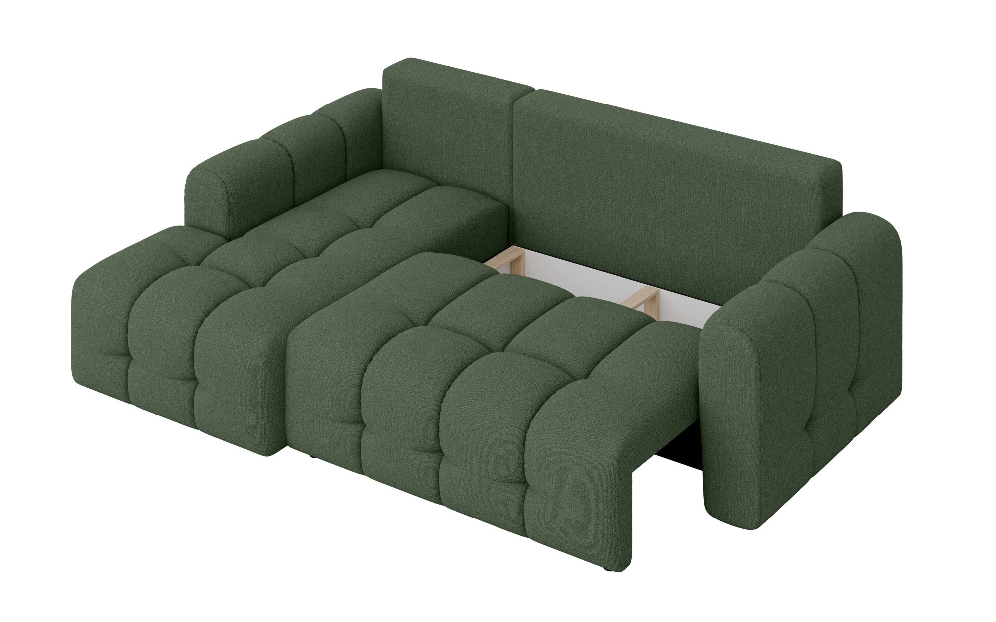 INOSIGN Ecksofa »Manilla, wahlweise mit Bettfunktion, B/T/H 265/170/91 cm«, L-Form mit Recamiere rechts/links bestellbar, Wellenunterfederung