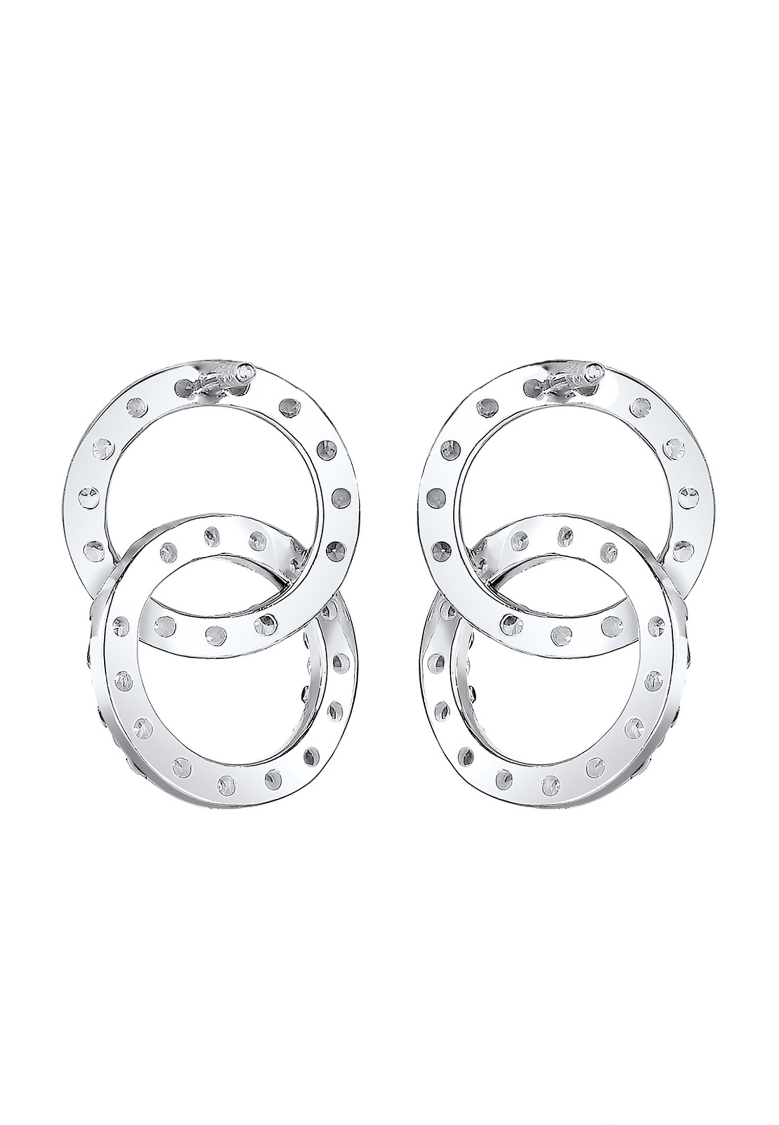 Elli Paar Ohrstecker »Kreis Geo Trend Kristalle 925 Silber«