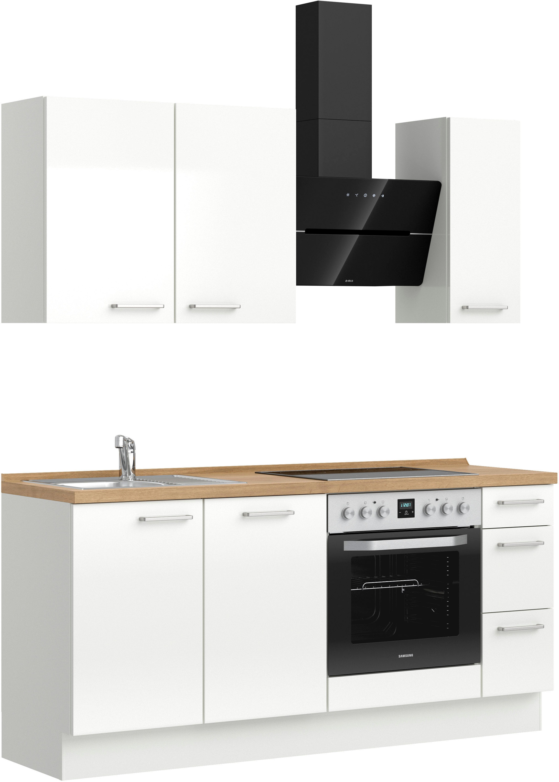 nobilia® Küchenzeile »"Flash II"«, vormontiert, Ausrichtung wählbar, Breite 180 cm, wahlw. mit E-Geräten