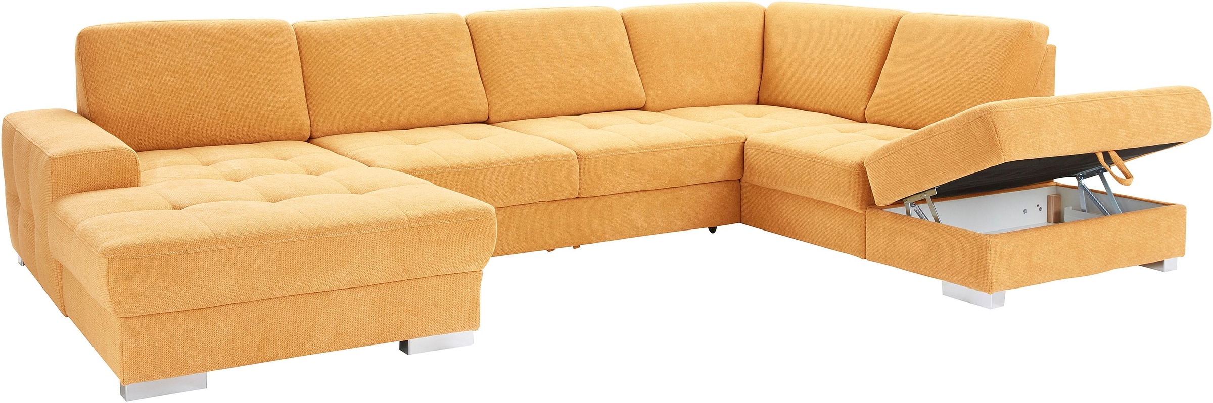 sit&more Wohnlandschaft »Santorini U-Form«, mit Federkern und Sitztiefenverstellung, wahlweise mit Bettfunktion