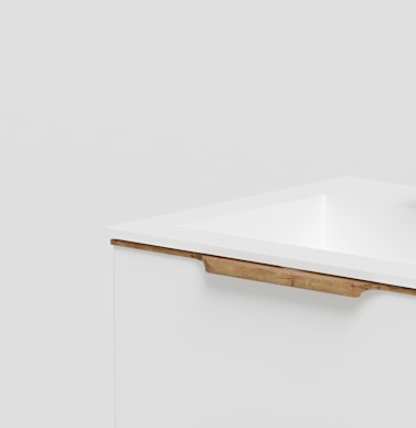 welltime Waschtisch »Amber« mit CORIAN-Acrylstein Waschbecken, massive Eichendetails