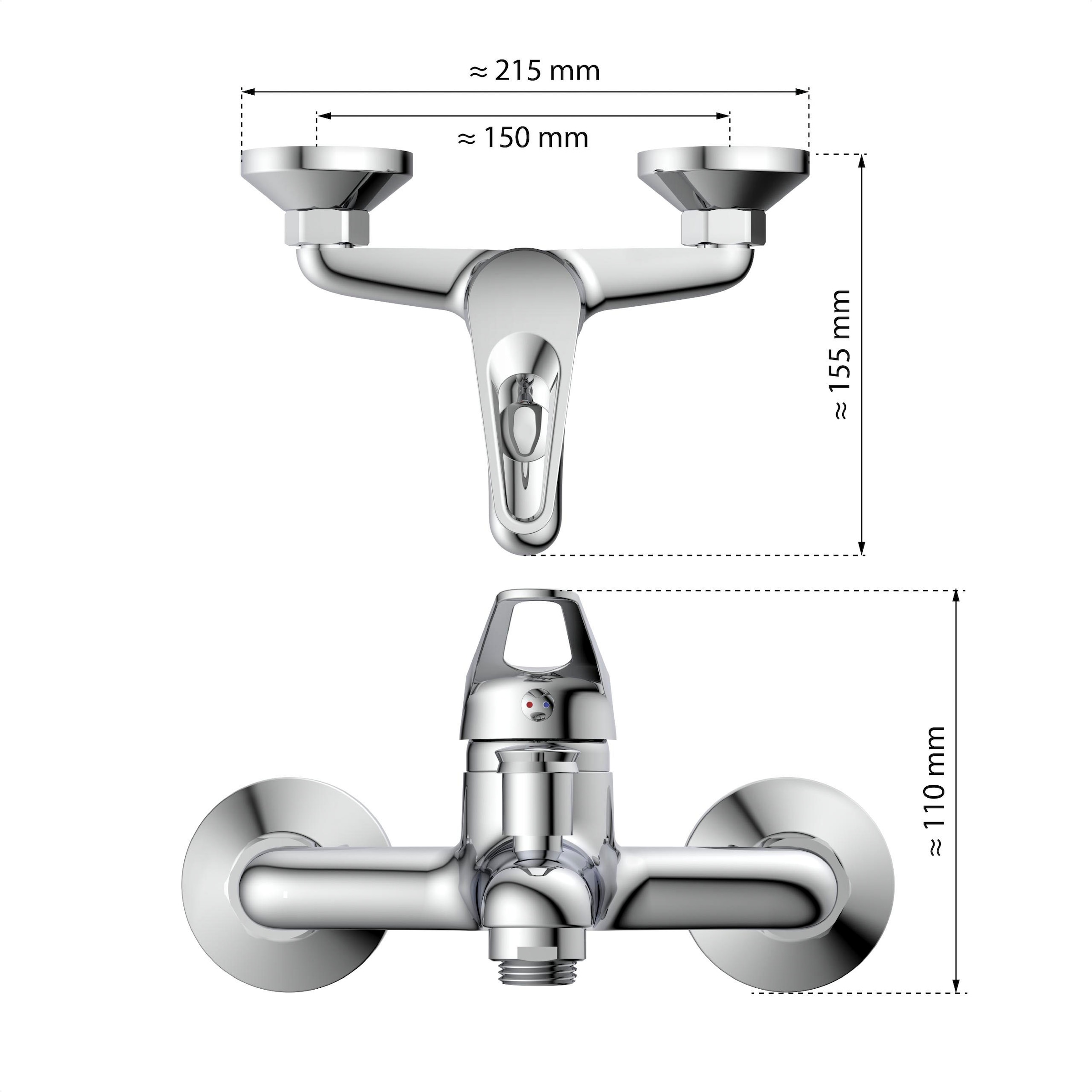 Eisl Wannenmischeinheit »SPEED« perfektes Strahlbild, auswechselbare 35mm Keramik-Kartusche