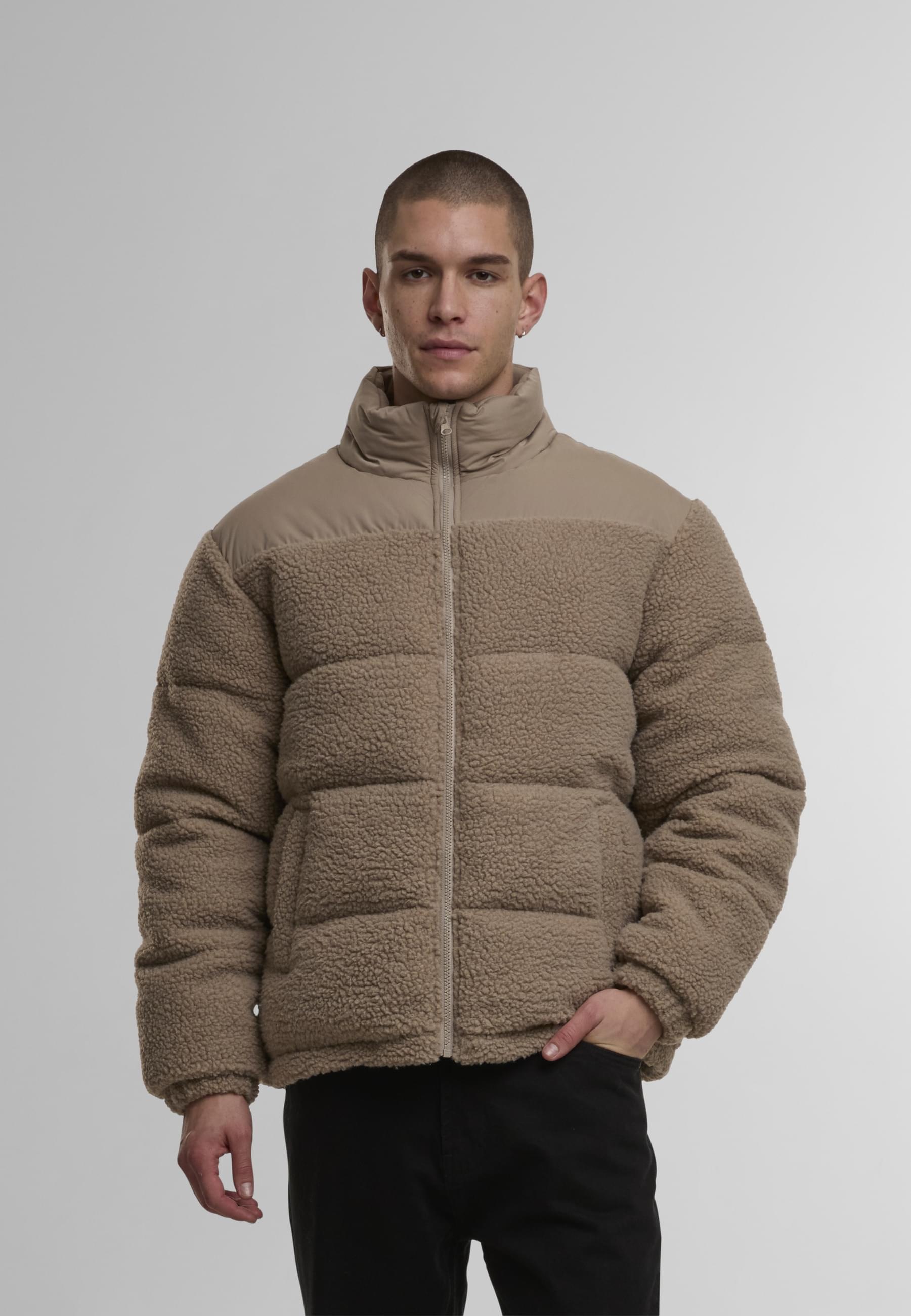 URBAN CLASSICS Winterjacke »Urban Classics Teddy Puffer Jacket« 1 Stk. tlg. ohne Kapuze