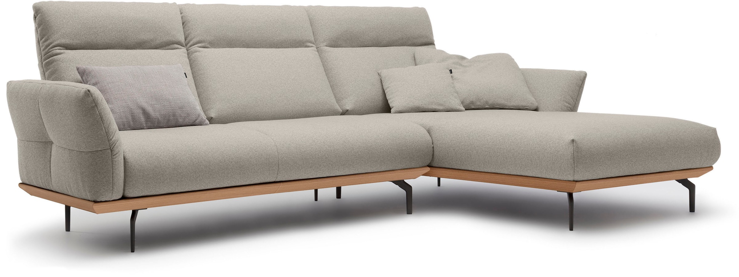 Creation BY ROLF BENZ Ecksofa "CR.460", Sockel in Eiche, Alugussfüße in umb günstig online kaufen