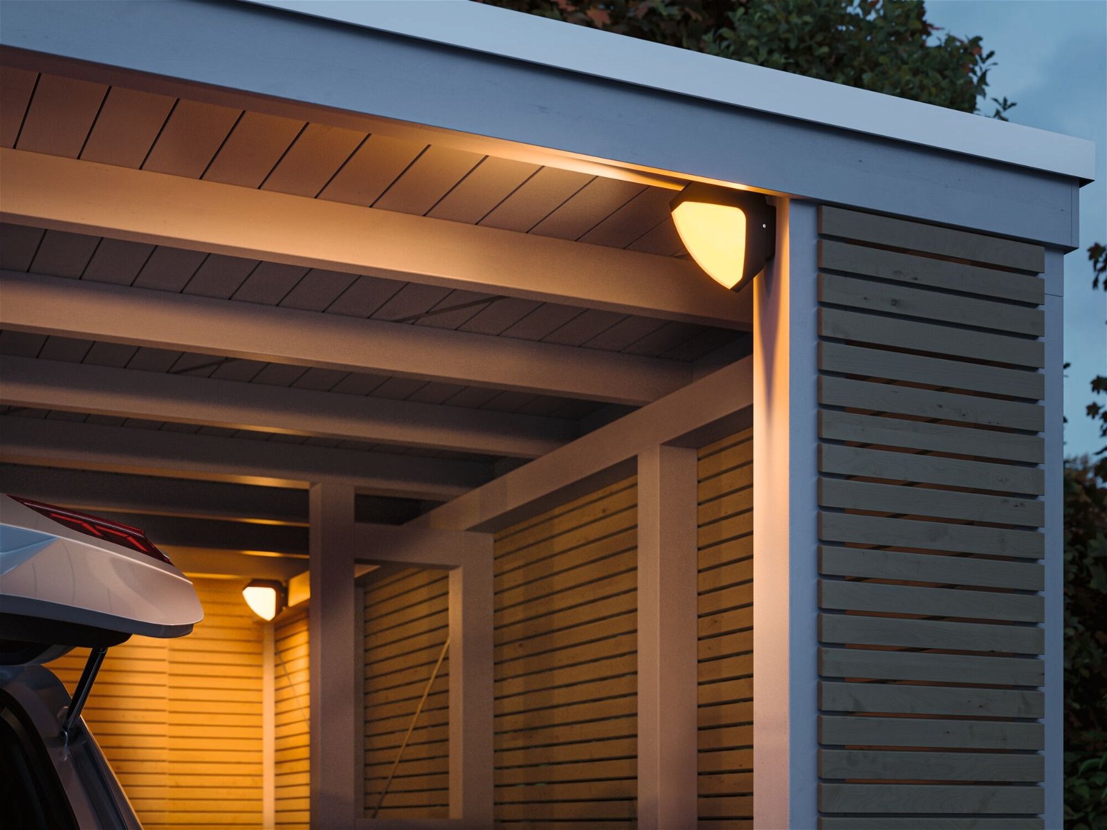 Paulmann LED Außen-Wandleuchte »Ikosea IP44 50x203mm 4,4W 350lm 230V Anthrazit Kunststoff«, 1 flammig, Smart Home Zigbee 3.0 insektenfreundlich Tunable Warmwhite