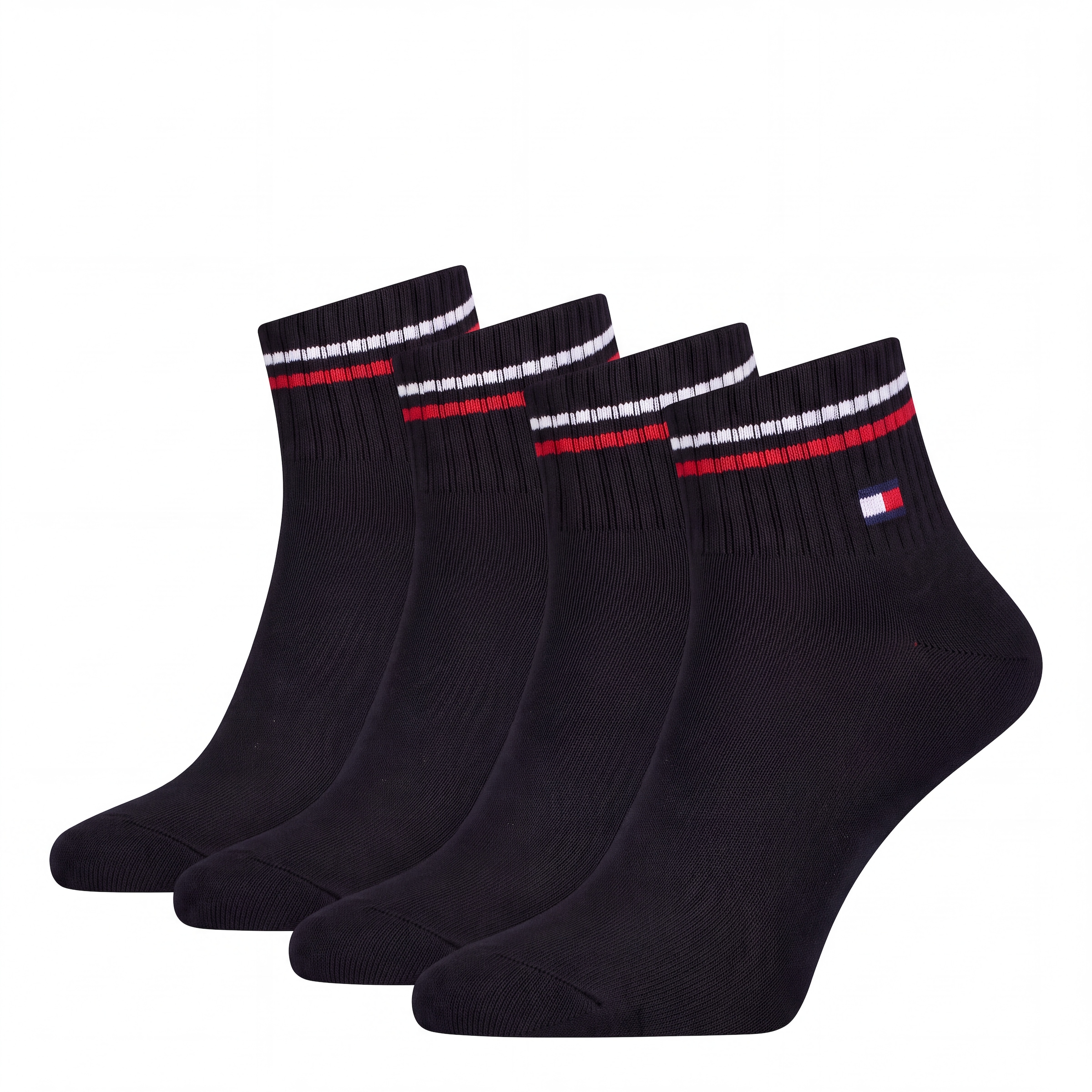 Tommy Hilfiger Kurzsocken »TH UNI TJ QUARTER 4P ICONIC« Half-Terry-Sohle für zusätzlichen Komfort