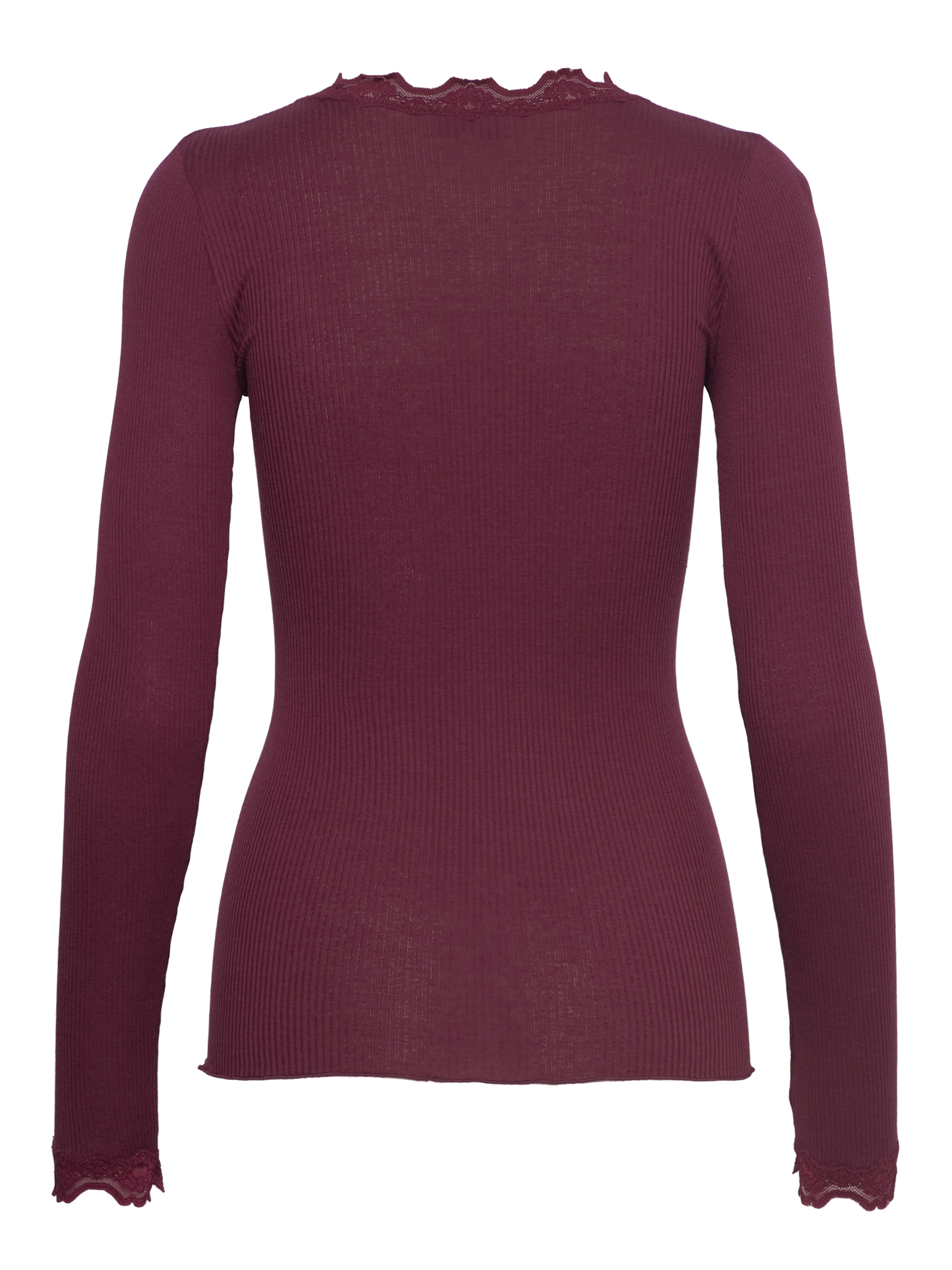 rosemunde Longsleeve »Babette silk shirt« Langarm, mit Spitze, feminin, bequem, Seidenmix