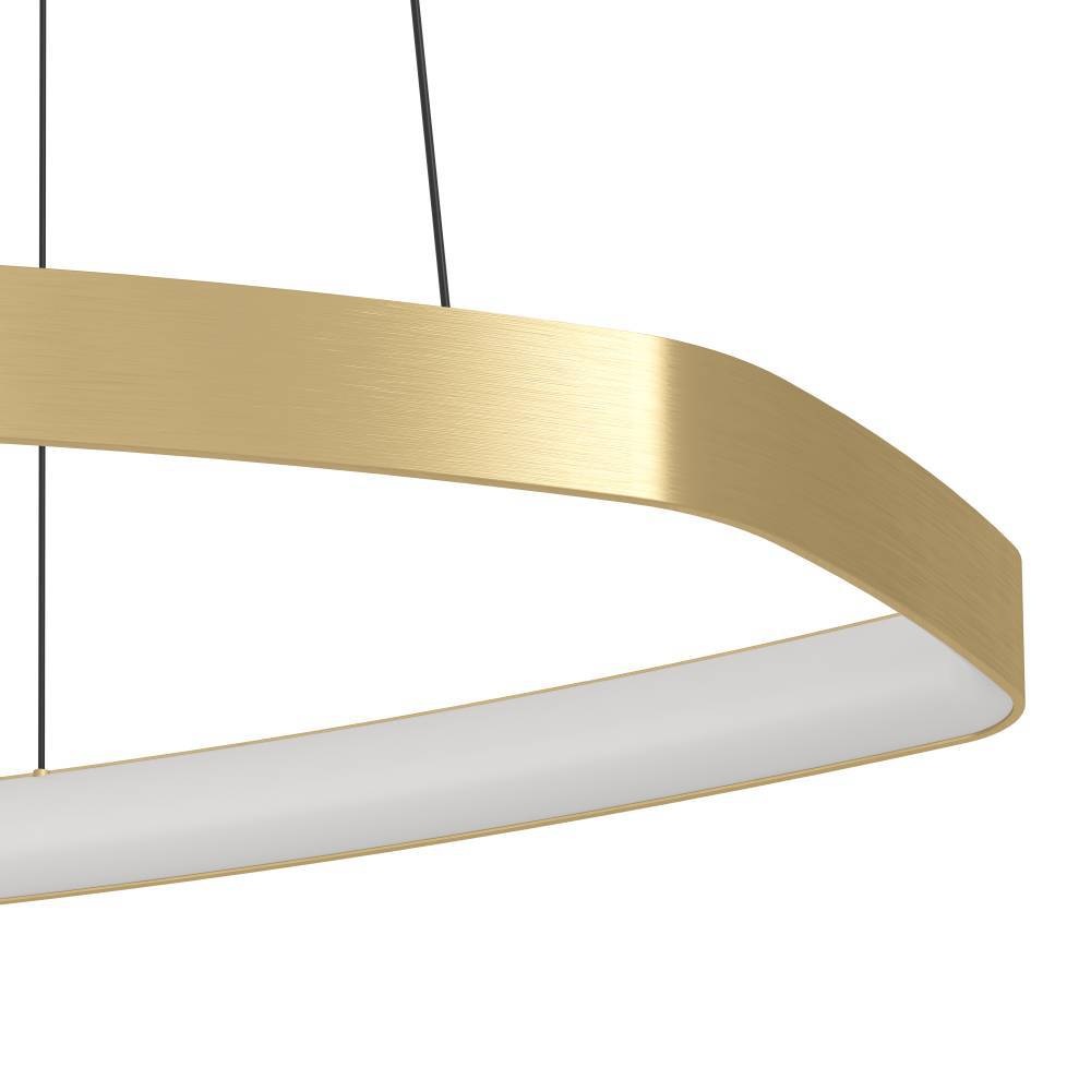 EGLO Hängeleuchte »VALLEROSA«, 1 flammig, Leuchtmittel LED-Modul | LED fest integriert, dimmbare Pendelleuchte, Metall in Messing-Gebürstet, Lampe, Ø 58 cm