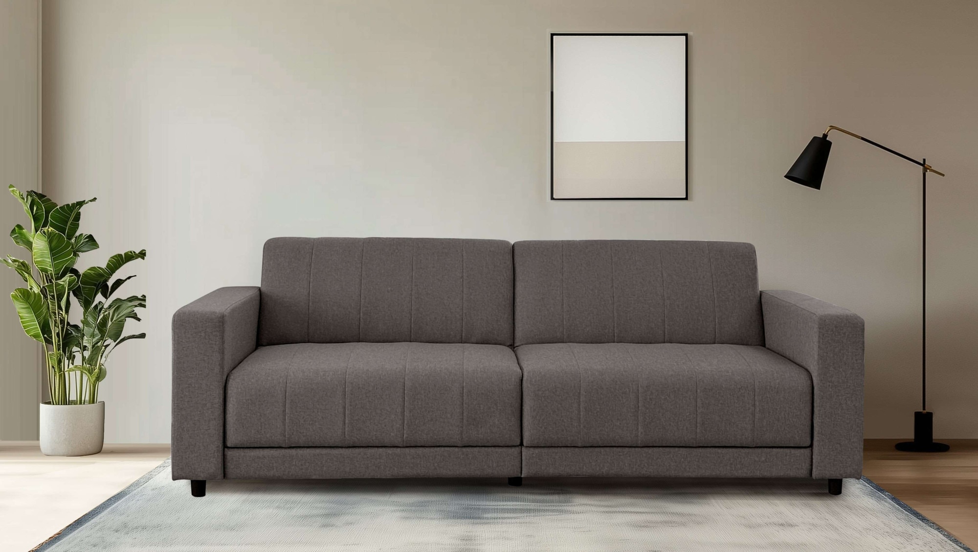 Dorel Home 3-Sitzer »Allie II Schlafsofa 225 cm«, Bett-Funktion (108/190cm) günstig online kaufen