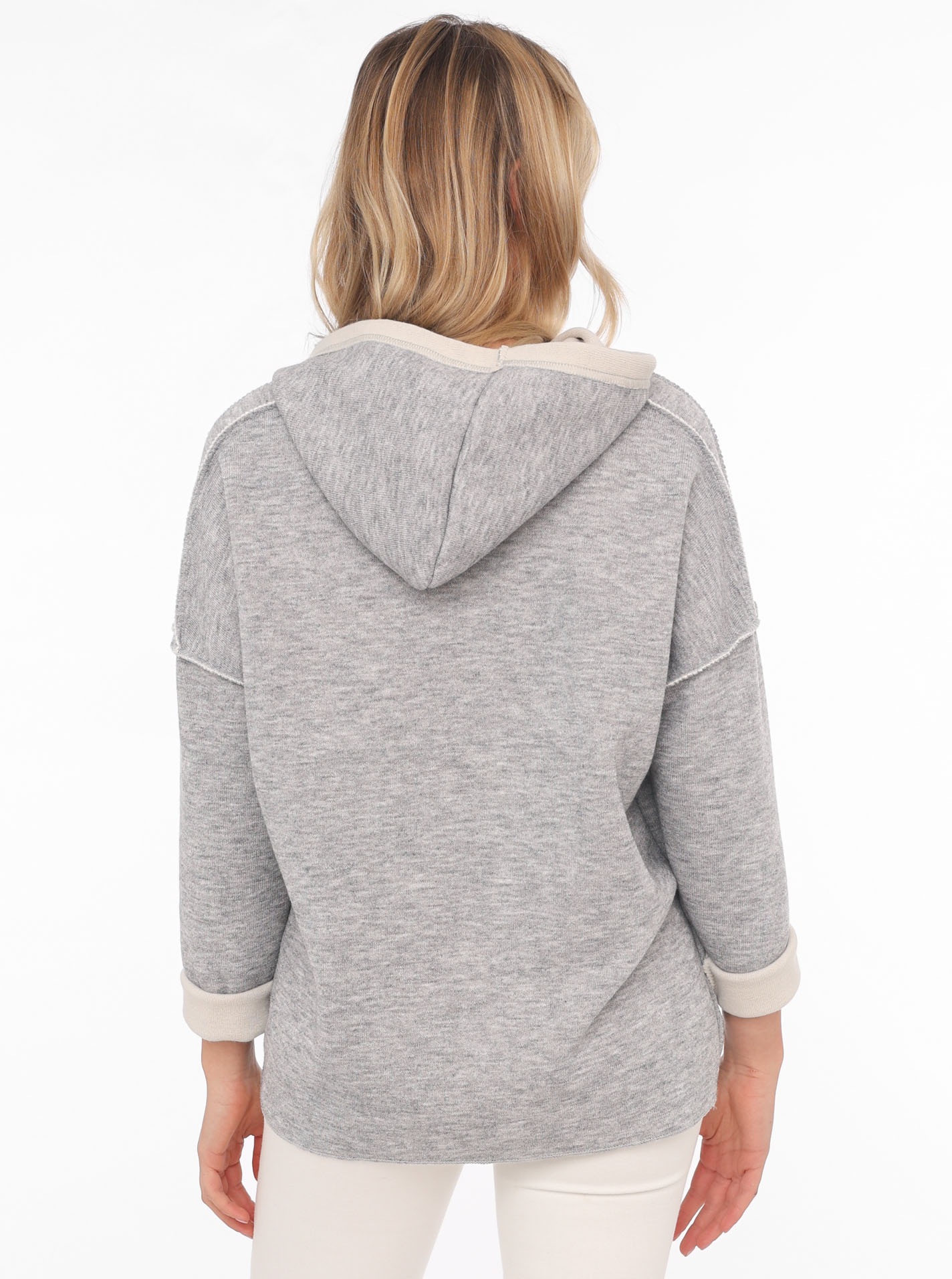 Zwillingsherz Hoodie »"Positive Mind"«, mit Kapuze, 3/4 Arm und Stempeldruck