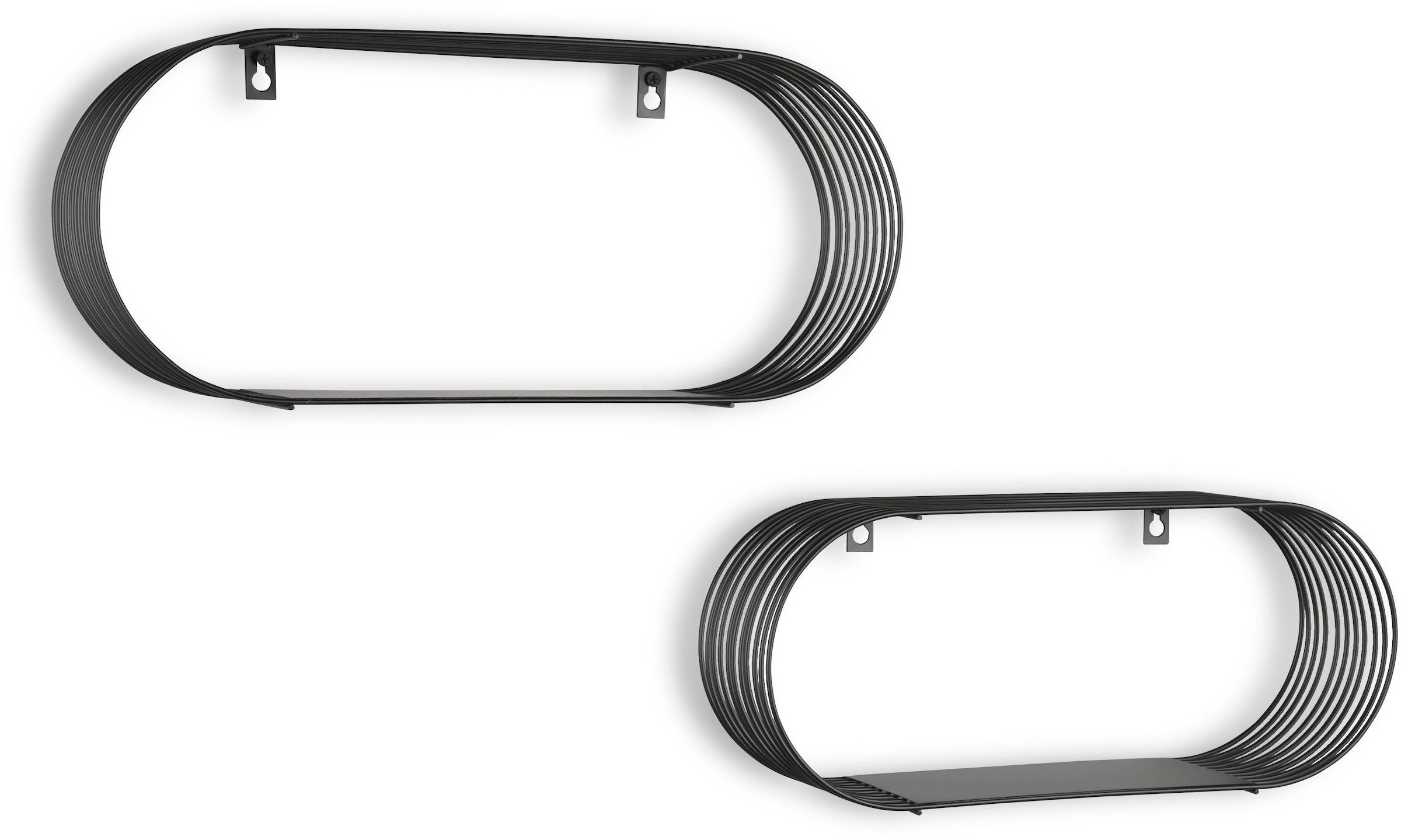 MIRRORS AND MORE Wandregal »Joyce«, (Set, 2 St.), Mit Metallstreben, Wandmontage