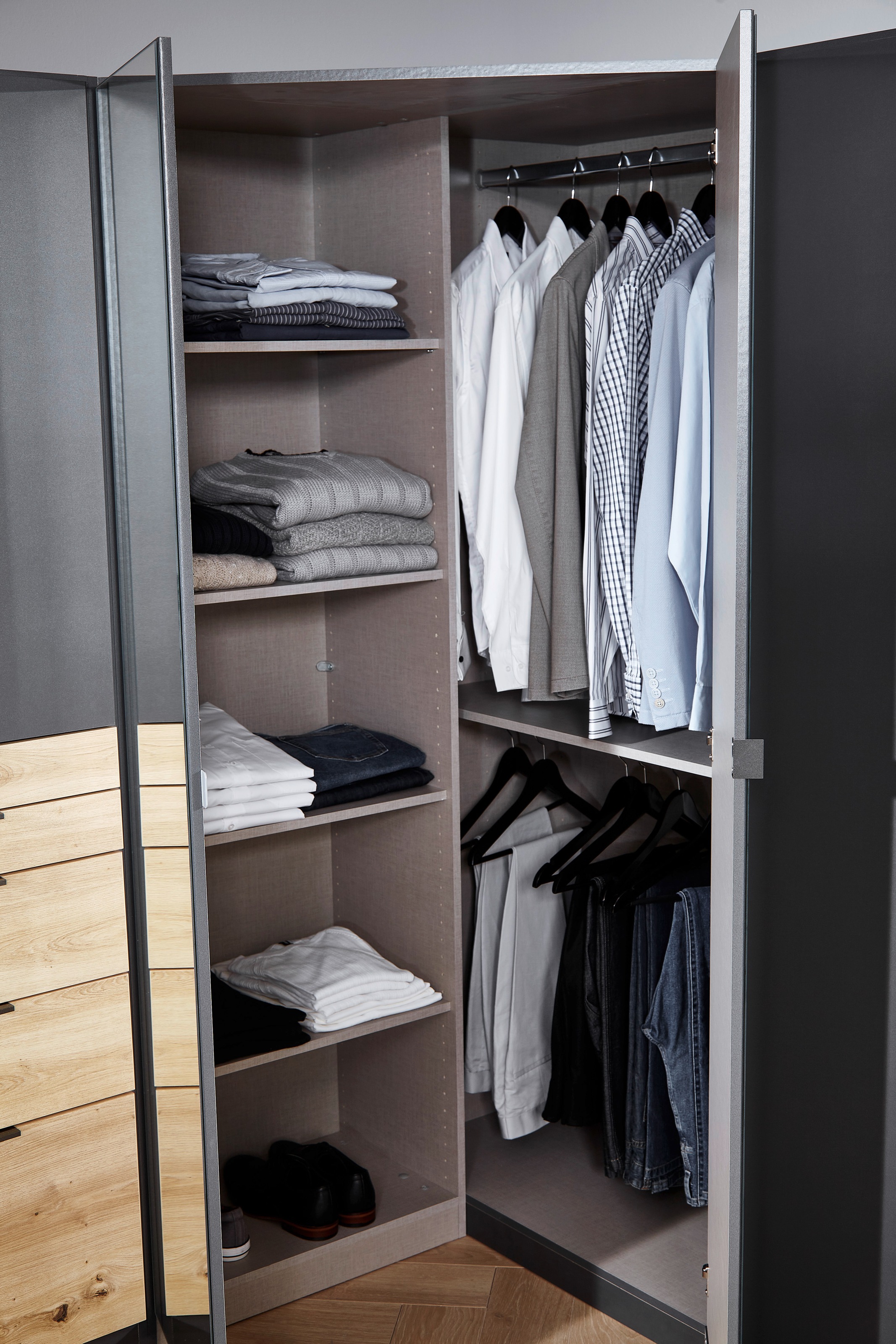 rauch Schrank-Set »Kleiderschrank Schrank Garderobe Wäscheschrank Ankleide ONTARIO« Set, Größe 253x208 cm, 