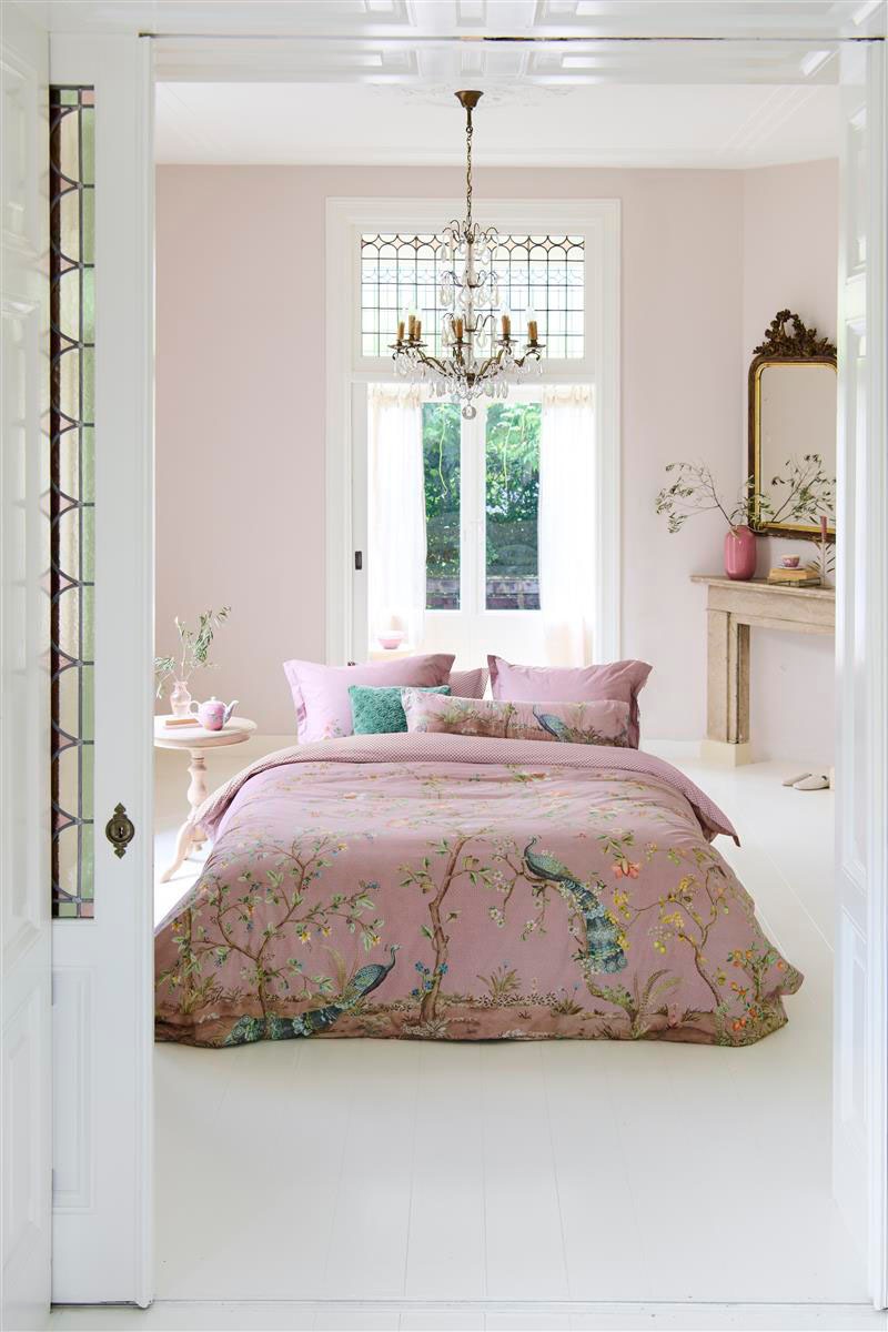 PiP Studio Wendebettwäsche »Okinawa«, 100% Baumwolle, Bettwäsche mit Reißverschluss, Blumen, Pfau