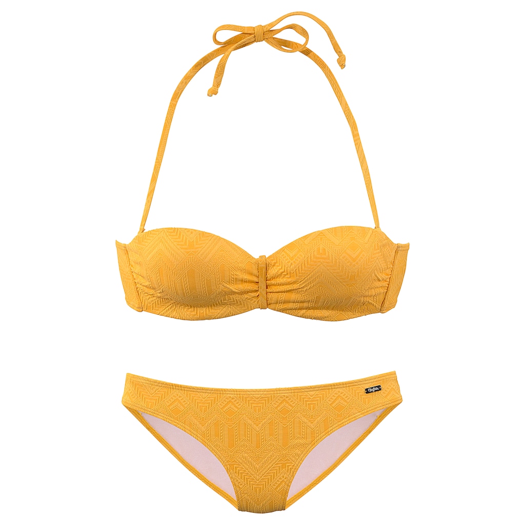 Buffalo Bügel-Bandeau-Bikini »Romance«, aus Strukturware