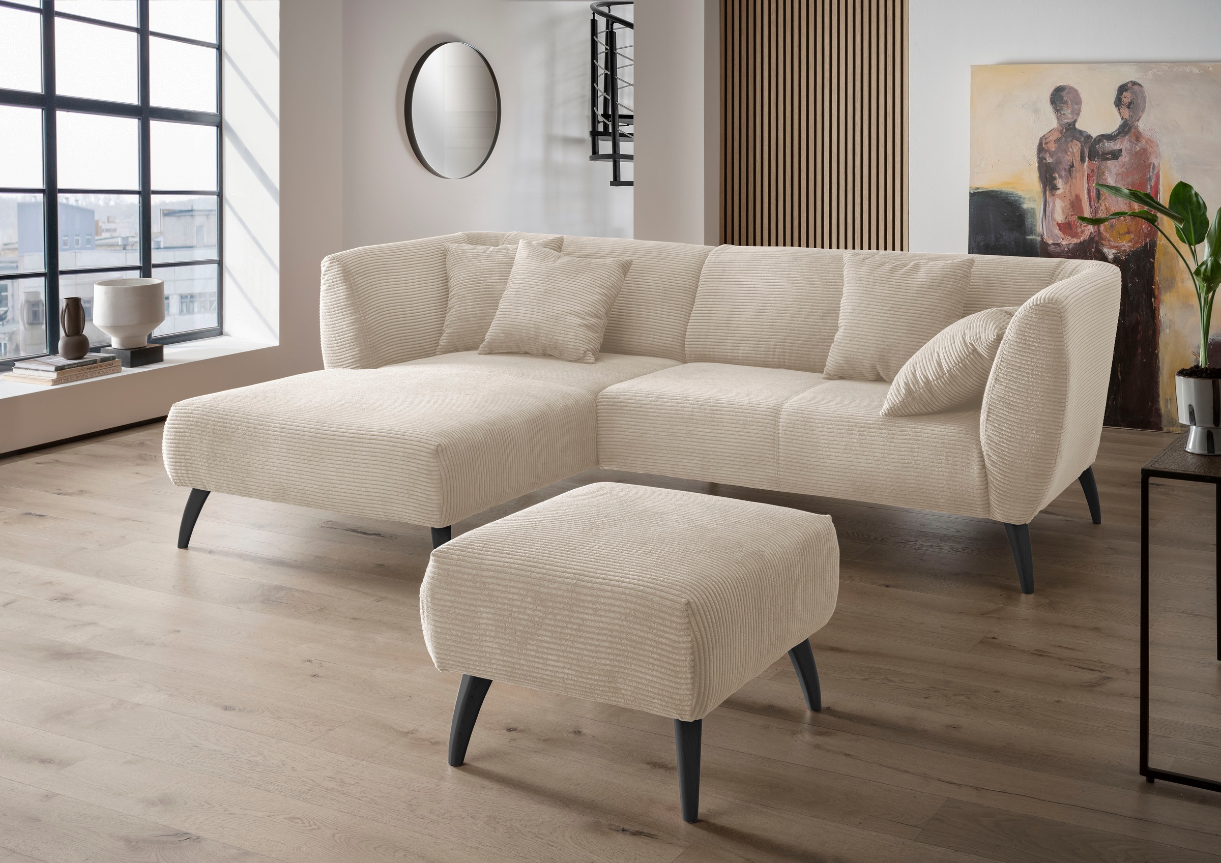 INOSIGN Ecksofa »Colori Polstermöbel mit zeitlos eleganter Rückenführung. L günstig online kaufen