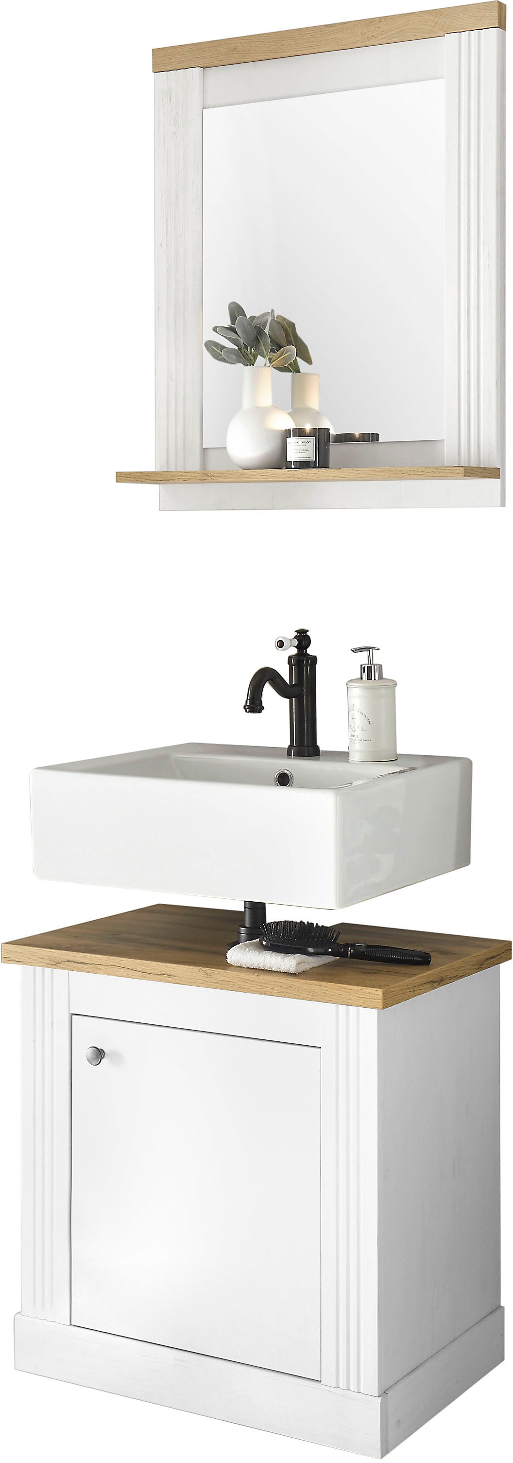 Home affaire Badmöbel-Set »WESTMINSTER, Bad im Landhausstil, 2-teiliges Bad günstig online kaufen