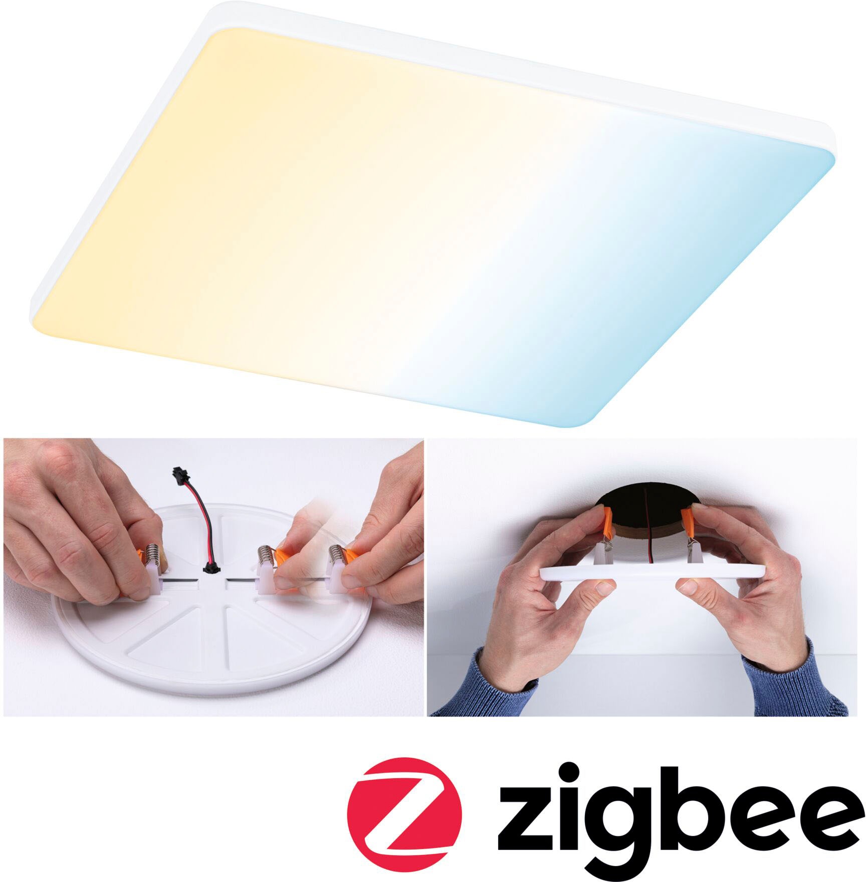 Paulmann LED Bad-Einbauleuchte »Veluna«, Schutzart IP44 spritzwassergeschützt, dimmbar, Gr. ca. 20,0 x 20,0 cm