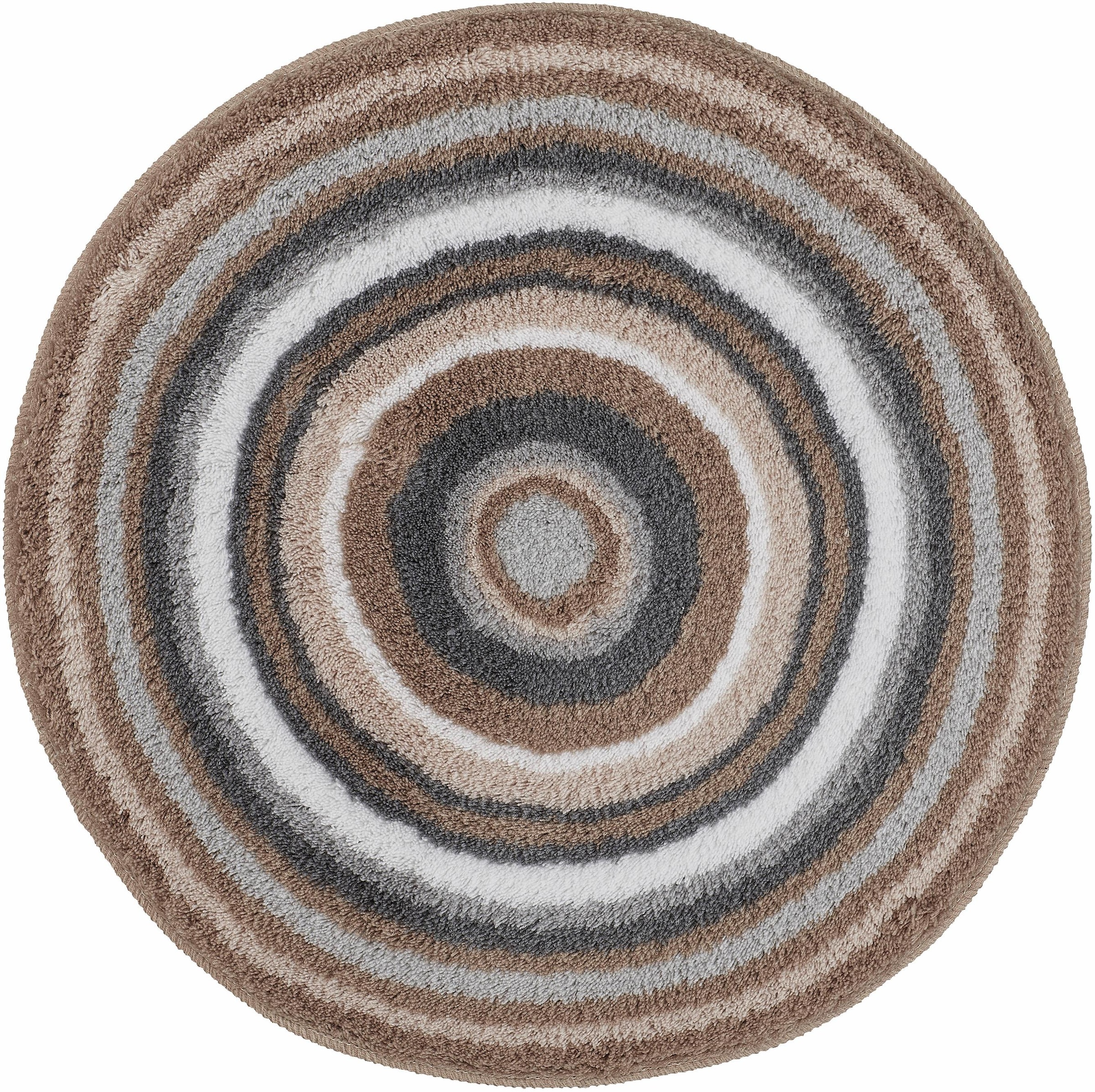 Kleine Wolke Badematte »Mandala«, rutschhemmend beschichtet, fußbodenheizungsgeeignet, Badteppich, modernes Design, gestreift, waschbar