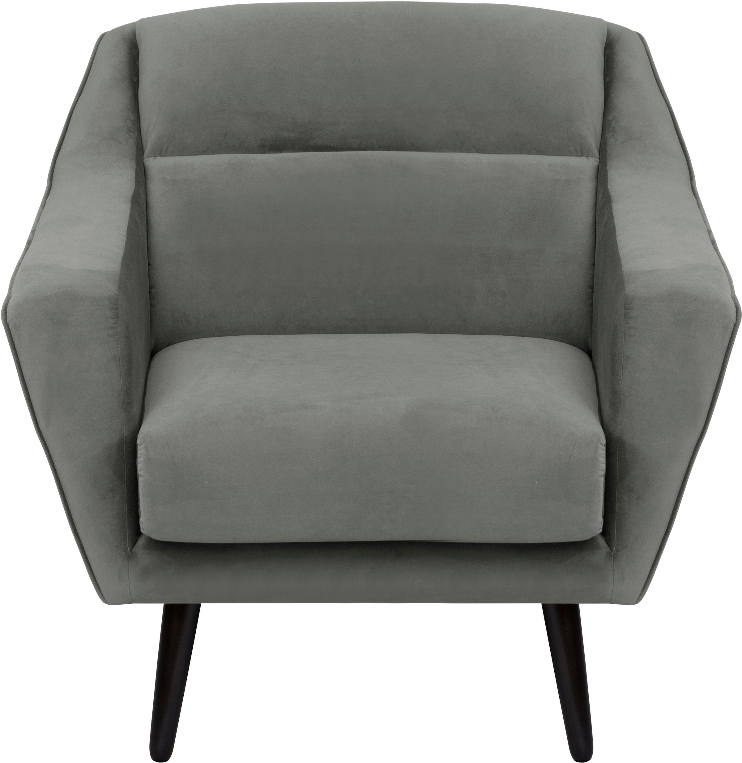 OTTO home Sessel »Bille« mit Naht im Rückenkissen und Eiche-Beinen, Design günstig online kaufen